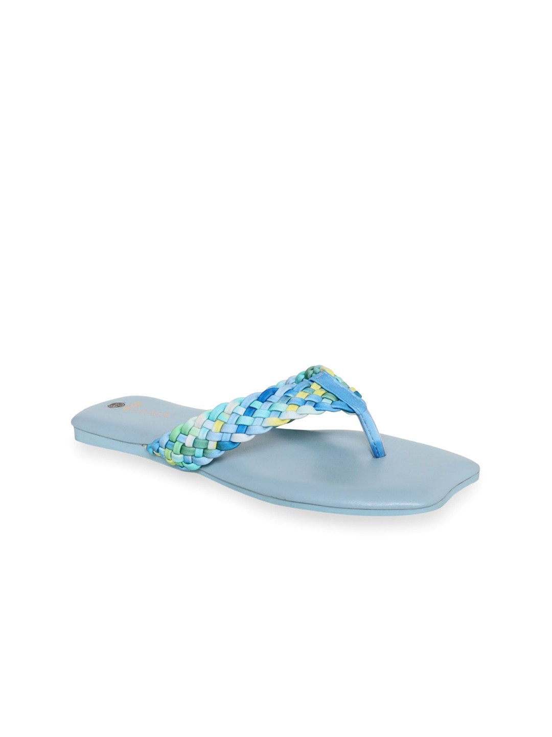 

V-WALK Braided Open Toe Flats, Blue