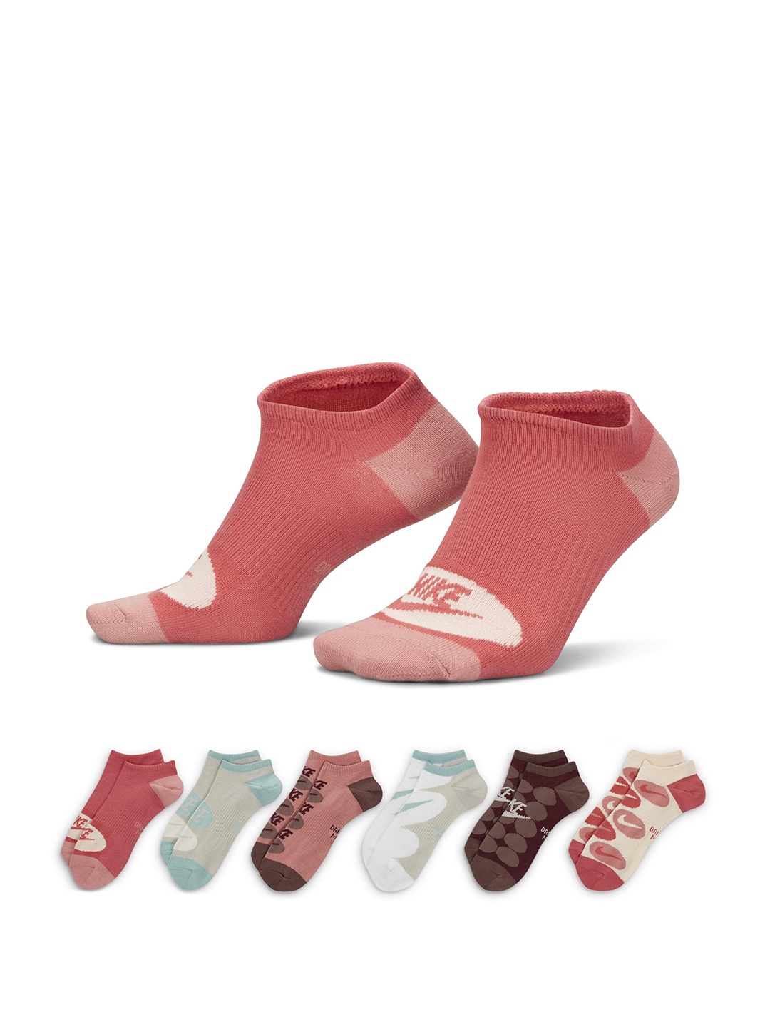 

Nike Pack of 6 Socks Lightweight Training, Red
