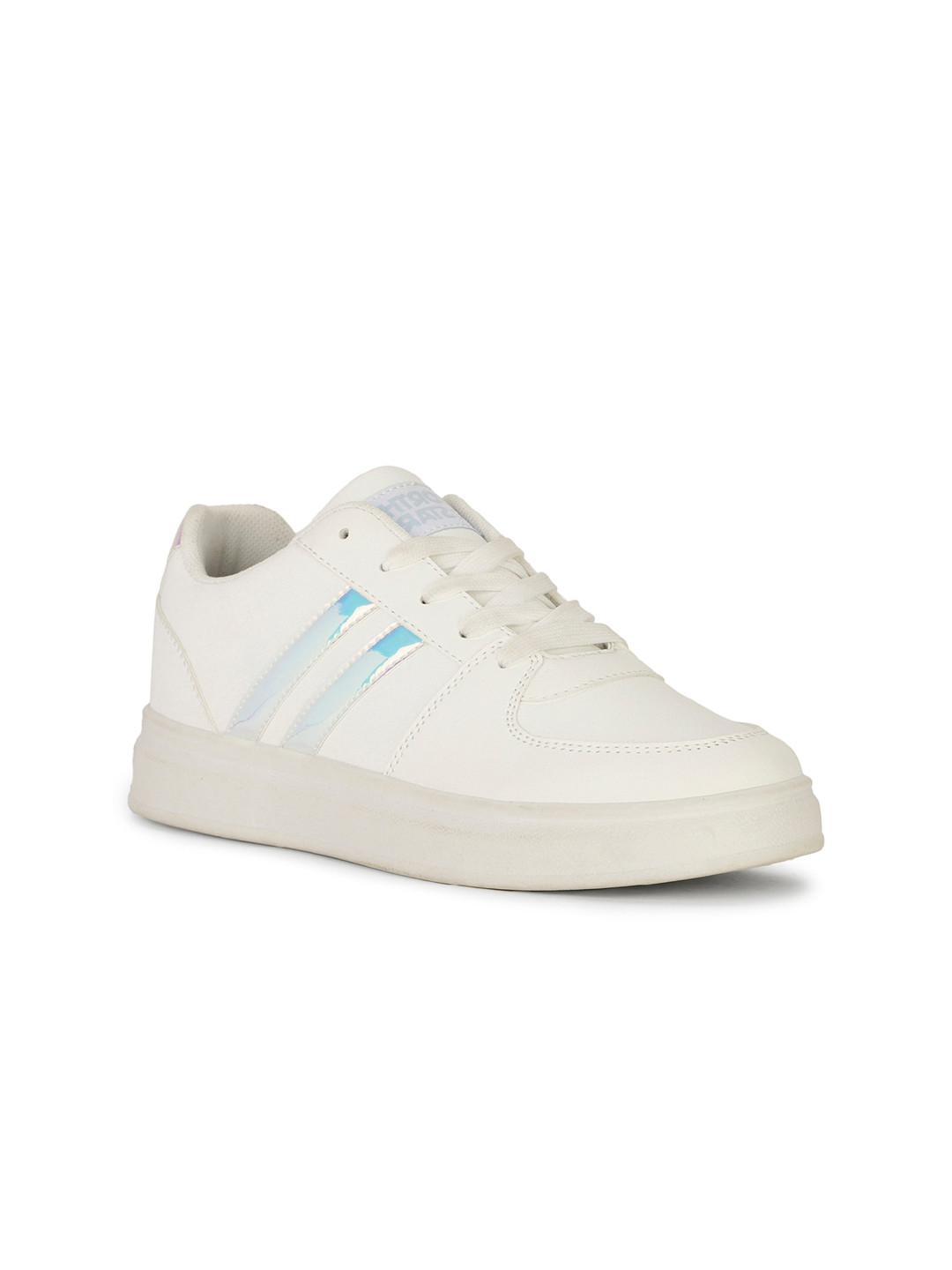 

North Star Women Striped Lace-Up Sneakers, White