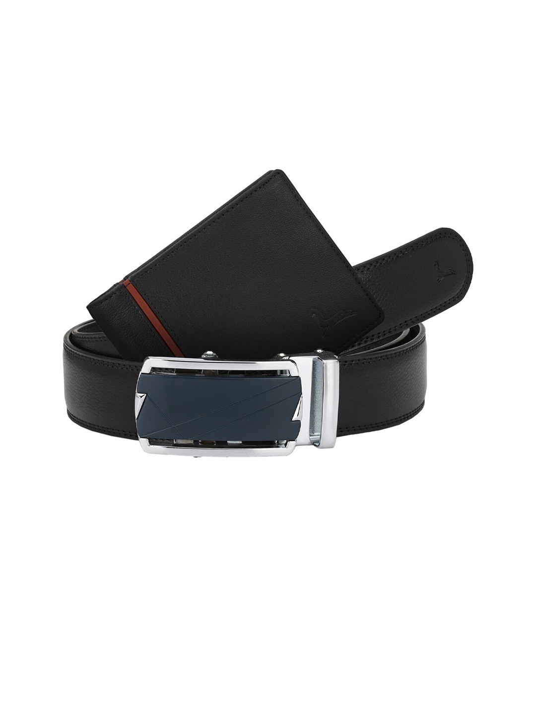 

Pacific Gold Men Leather Accessory Gift Set, Black