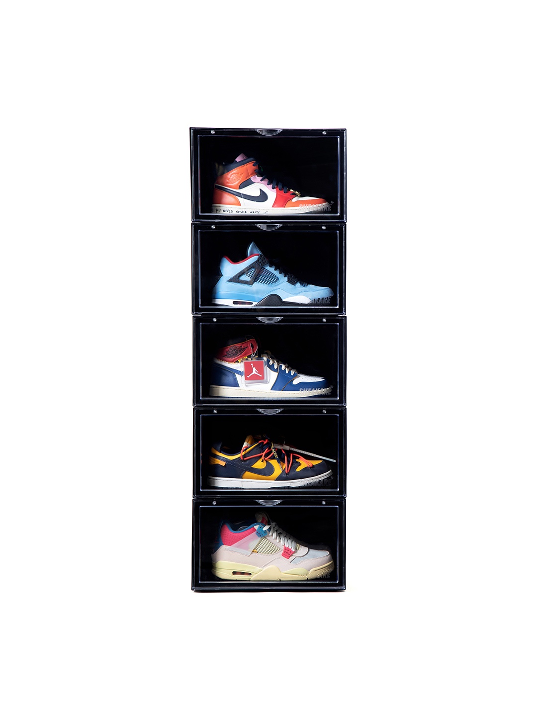

SNEAKARE Black 5 Pieces Shoe Storage Organizer