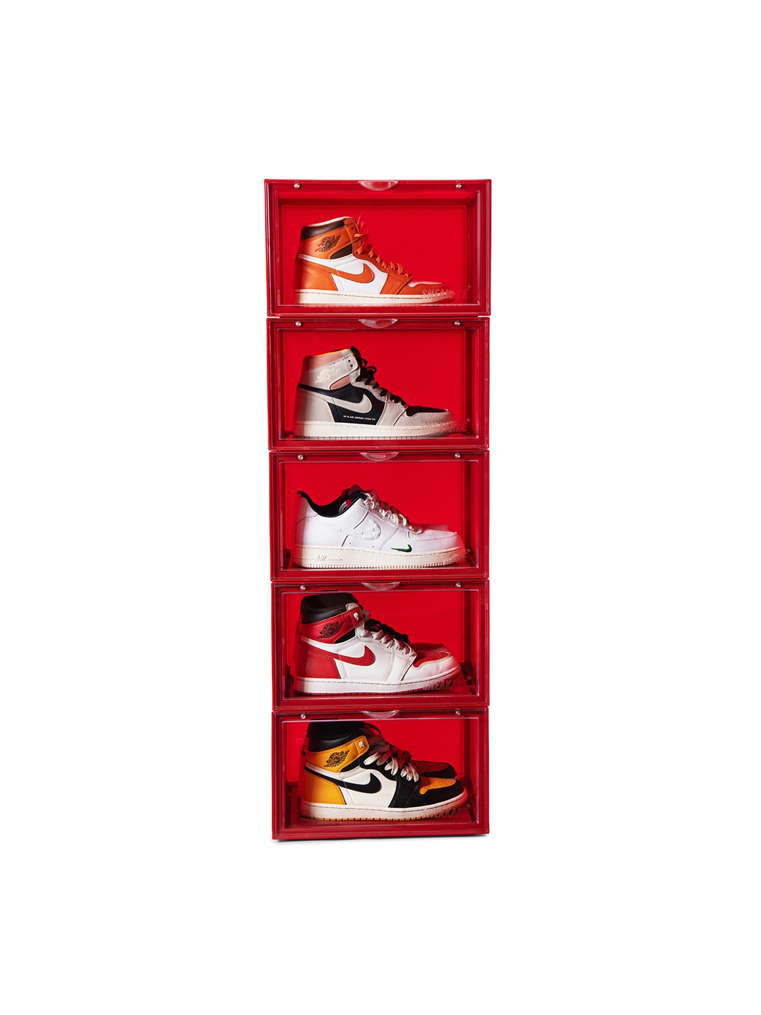 

SNEAKARE Set Of 5 Red Shoe Storage Organizer
