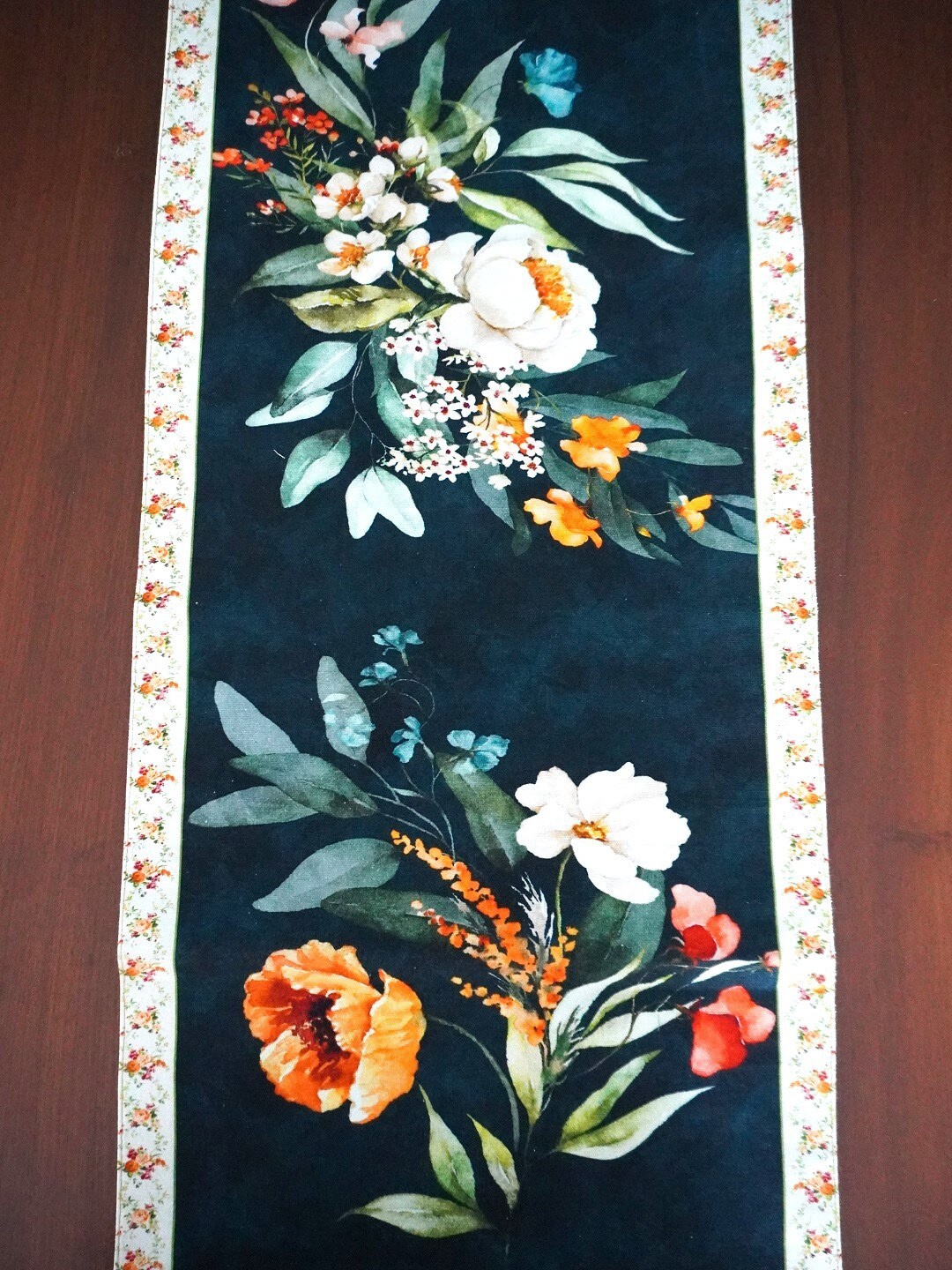

TARA- Sparkling Homes Green & Yellow Printed Pure Cotton Reversible Table Runner