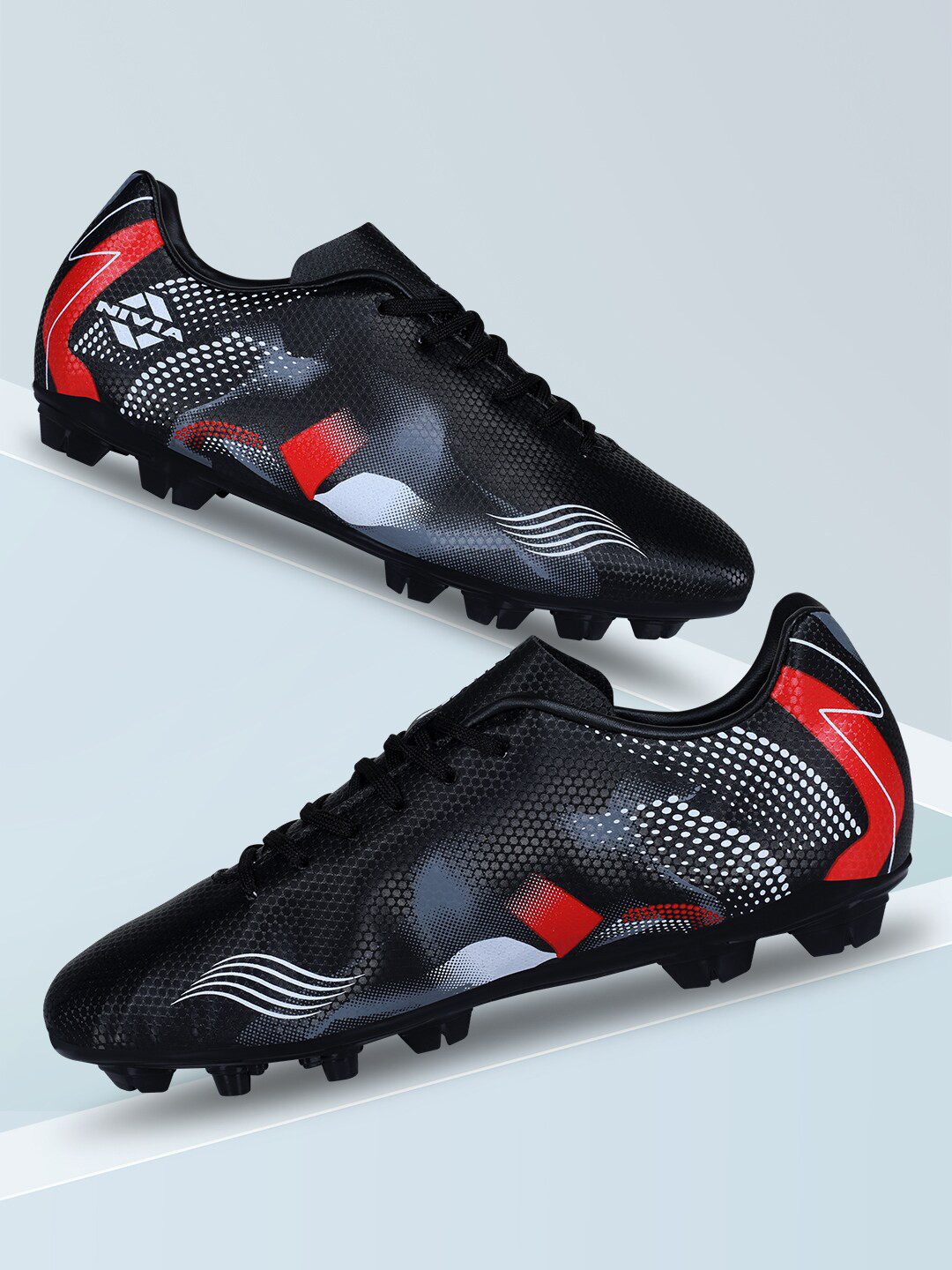 

NIVIA Men Infra Lace-Up Football Shoes, Black