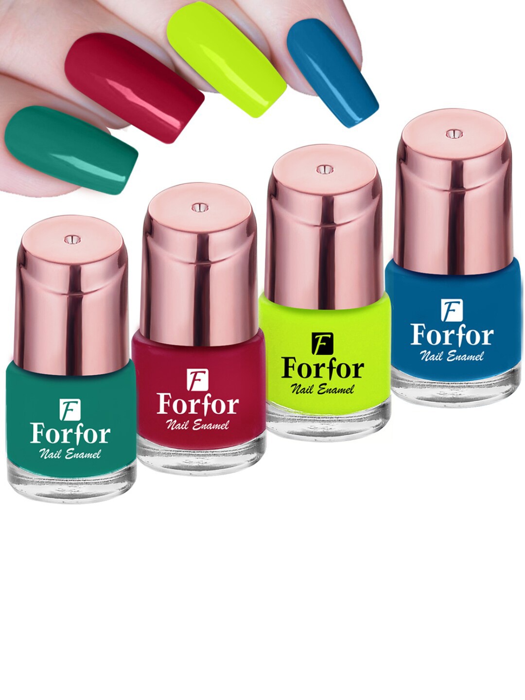 

FORFOR Perfect Stay 4Pcs Glossy Nail Polish - 1113-106-116-112, Multi