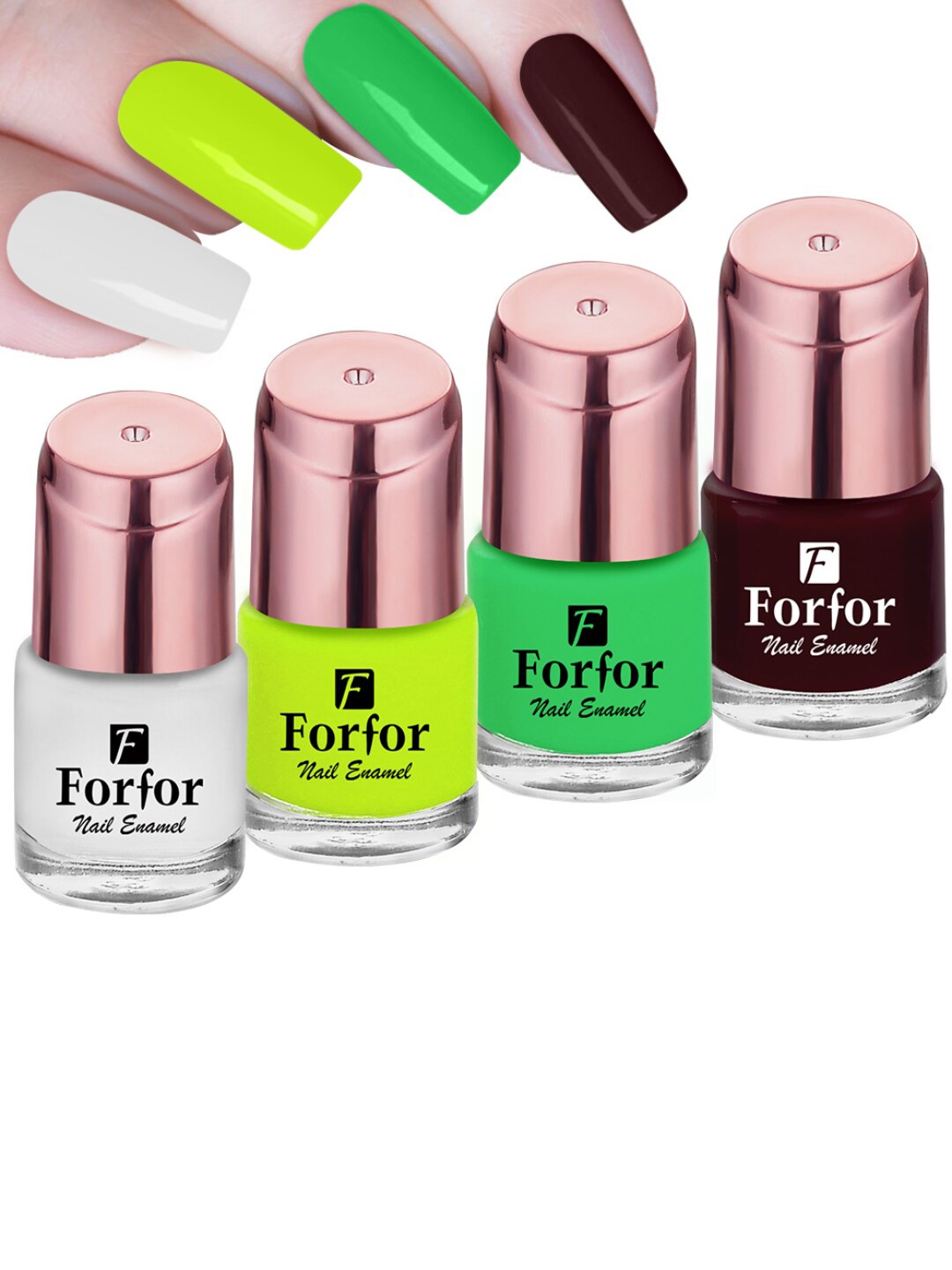

FORFOR Perfect Stay 4Pcs Glossy Nail Polish - 1115-116-117-111, Multi