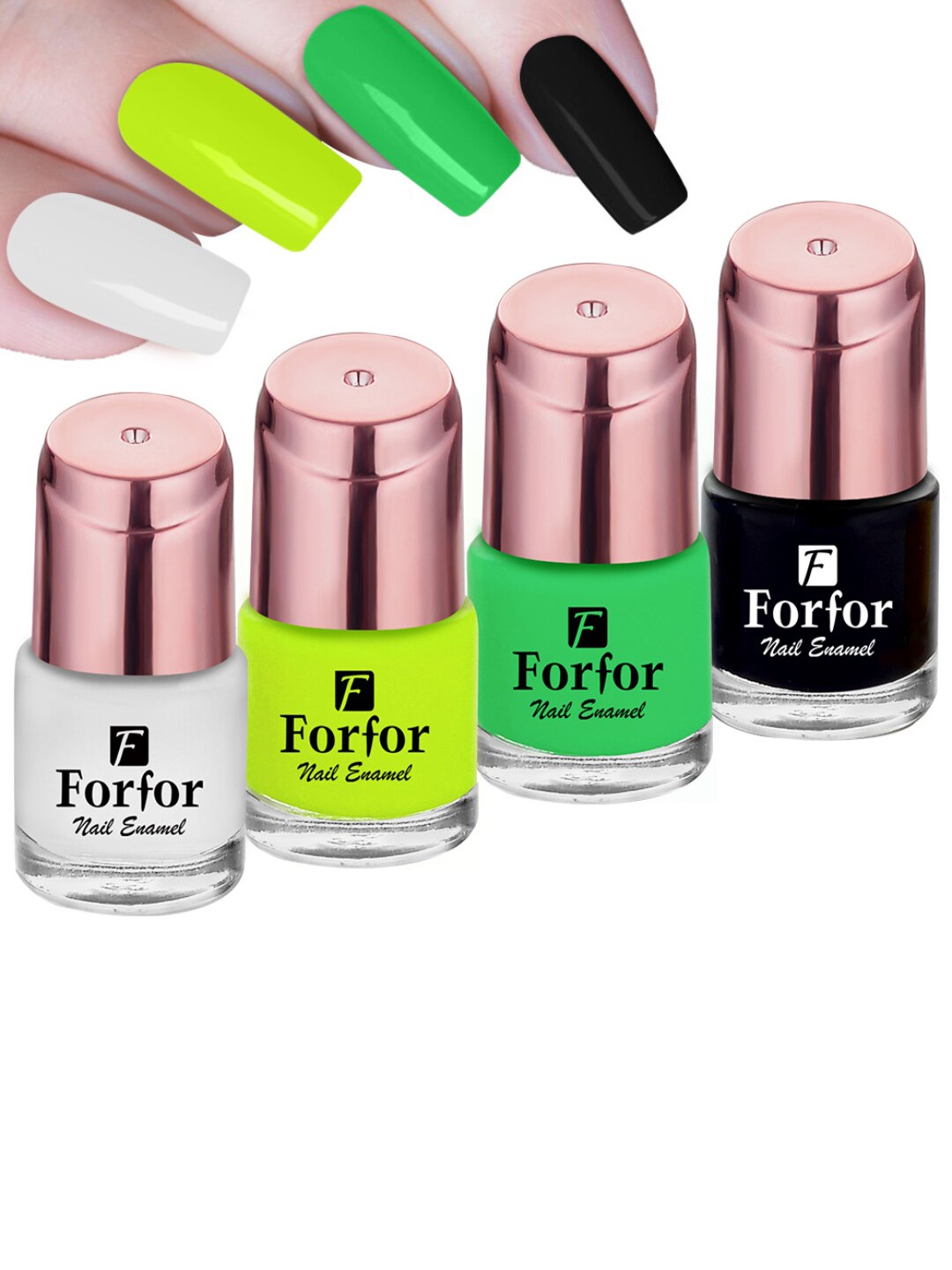 

FORFOR Perfect Stay 4Pcs Glossy Nail Polish - 1115-116-117-118, Multi
