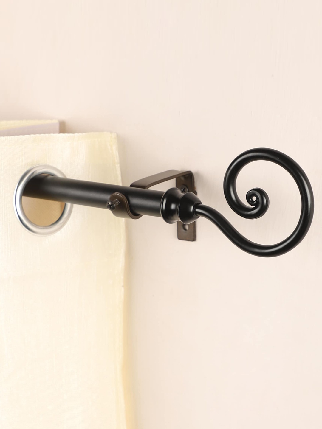 

The Decor Mart Black Iron Curtain Rods With Brackets