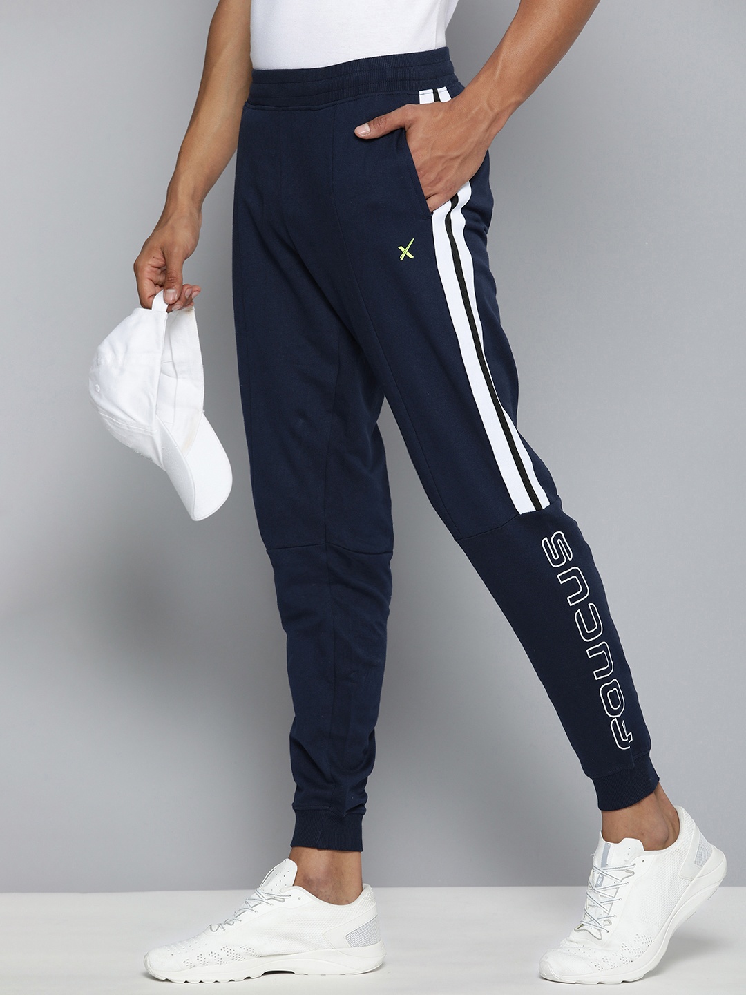 

HRX by Hrithik Roshan Men Lifestyle Typography Joggers, Navy blue