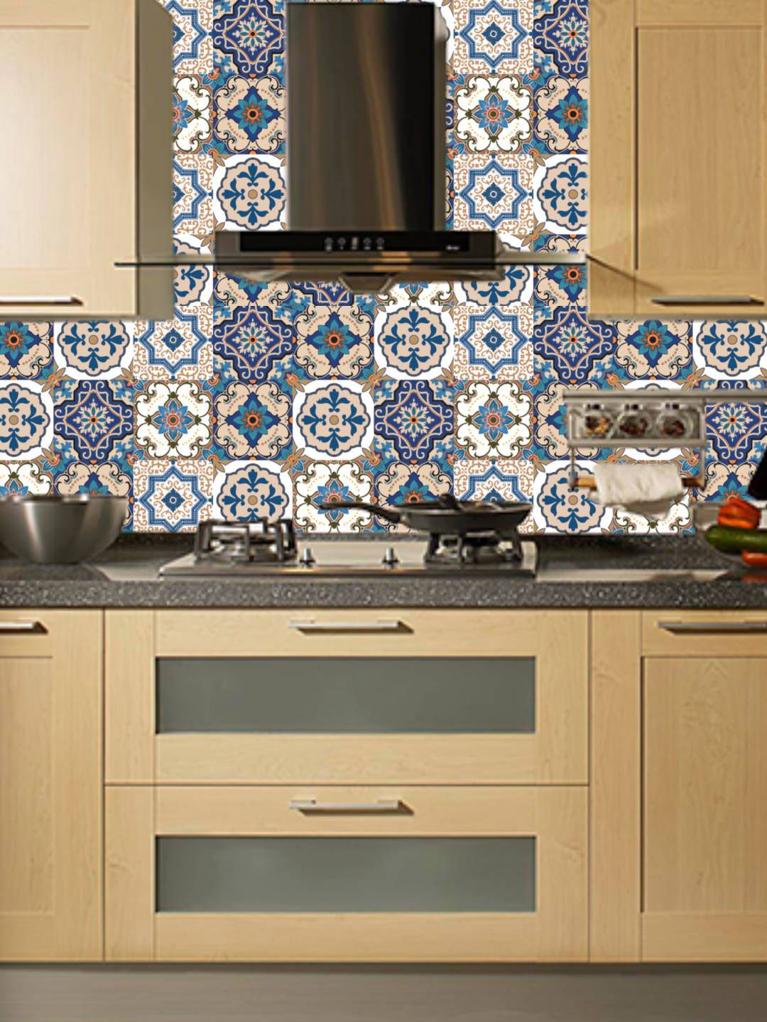 

Jaamso Royals Blue & Beige Printed Self-Adhesive Water Proof Wall Sticker