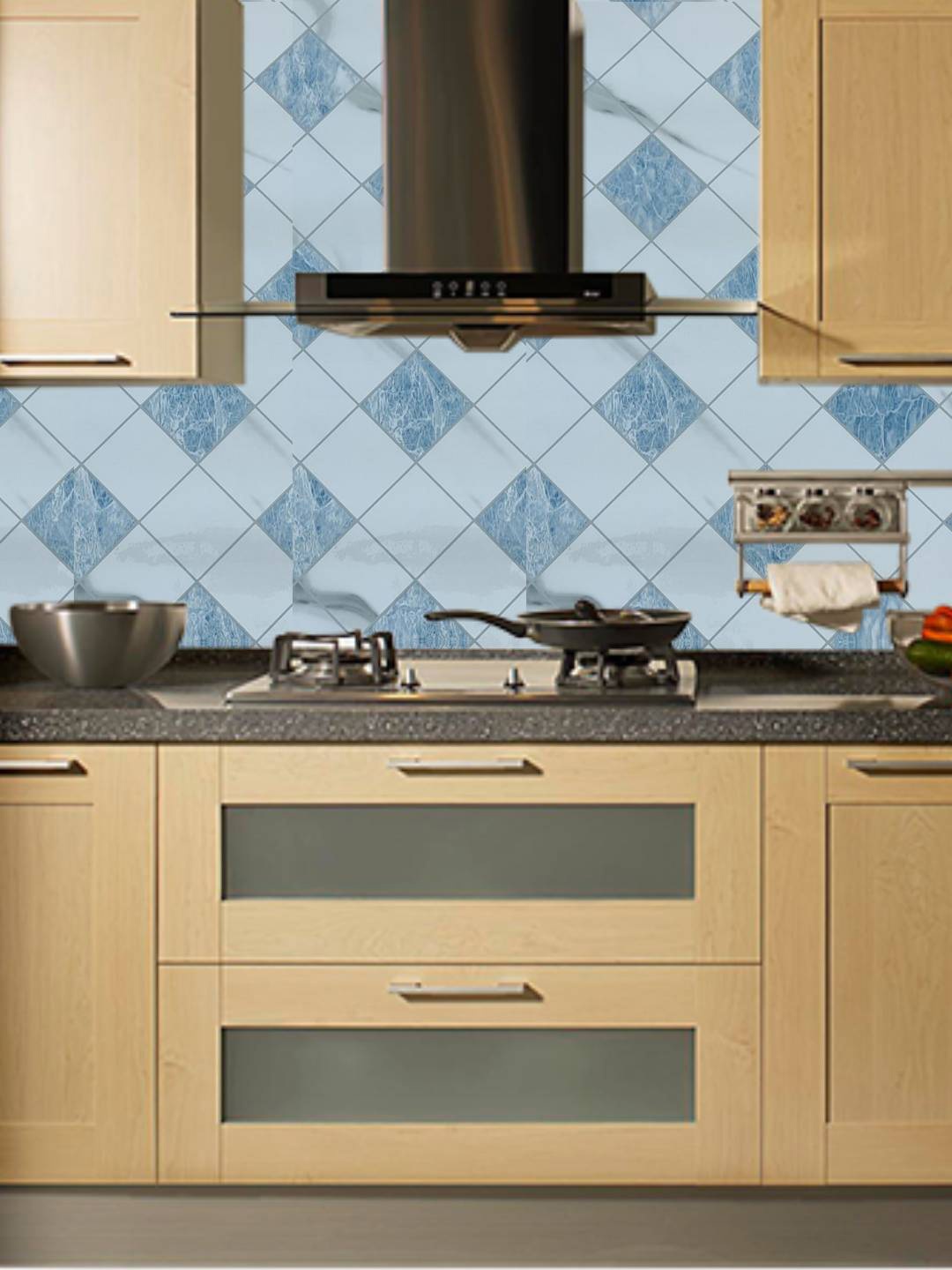 

Jaamso Royals Blue Printed Self-Adhesive Water Proof Wall Sticker