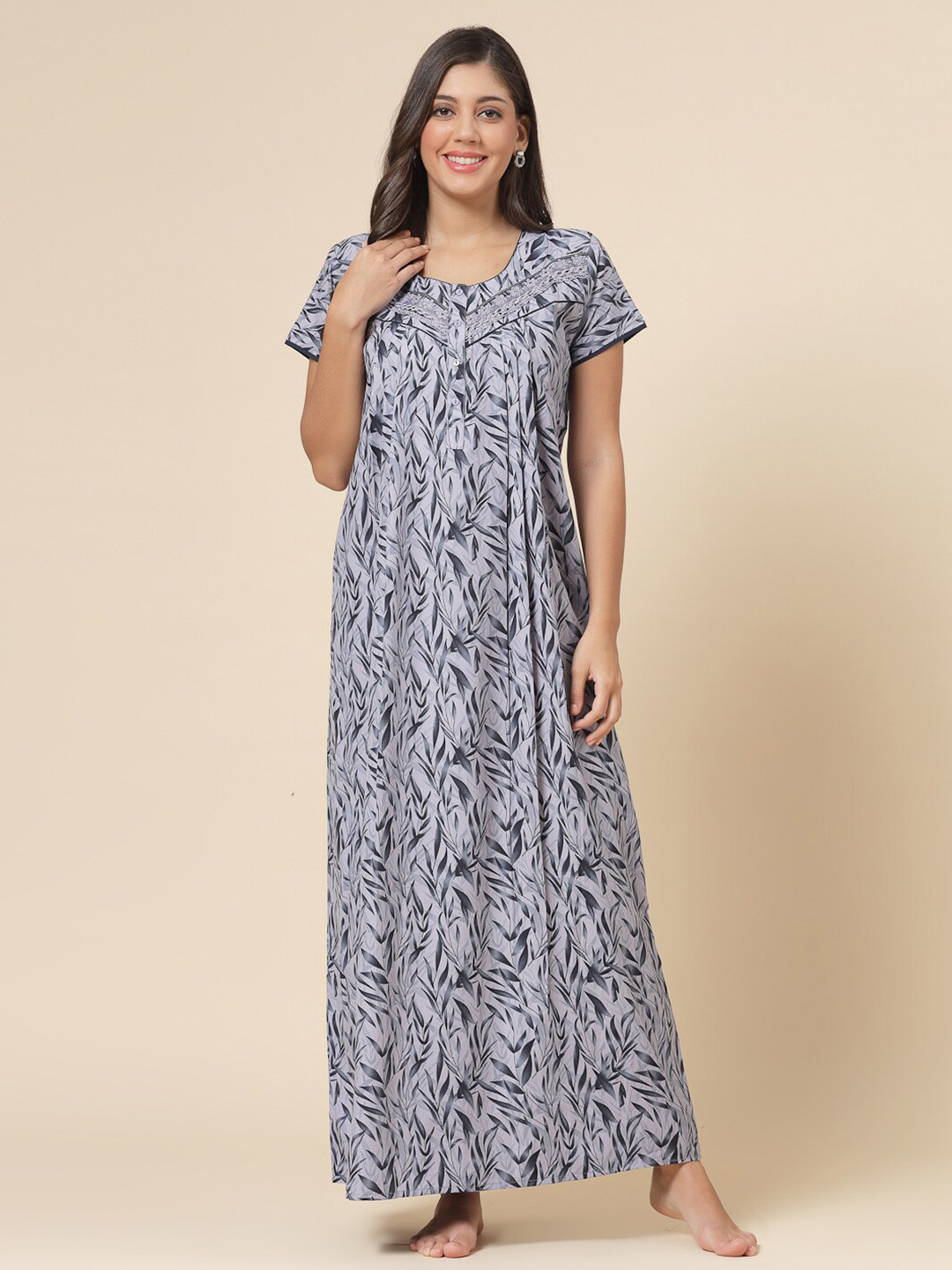 

Sweet Dreams Floral Printed Maxi Nightdress, Blue