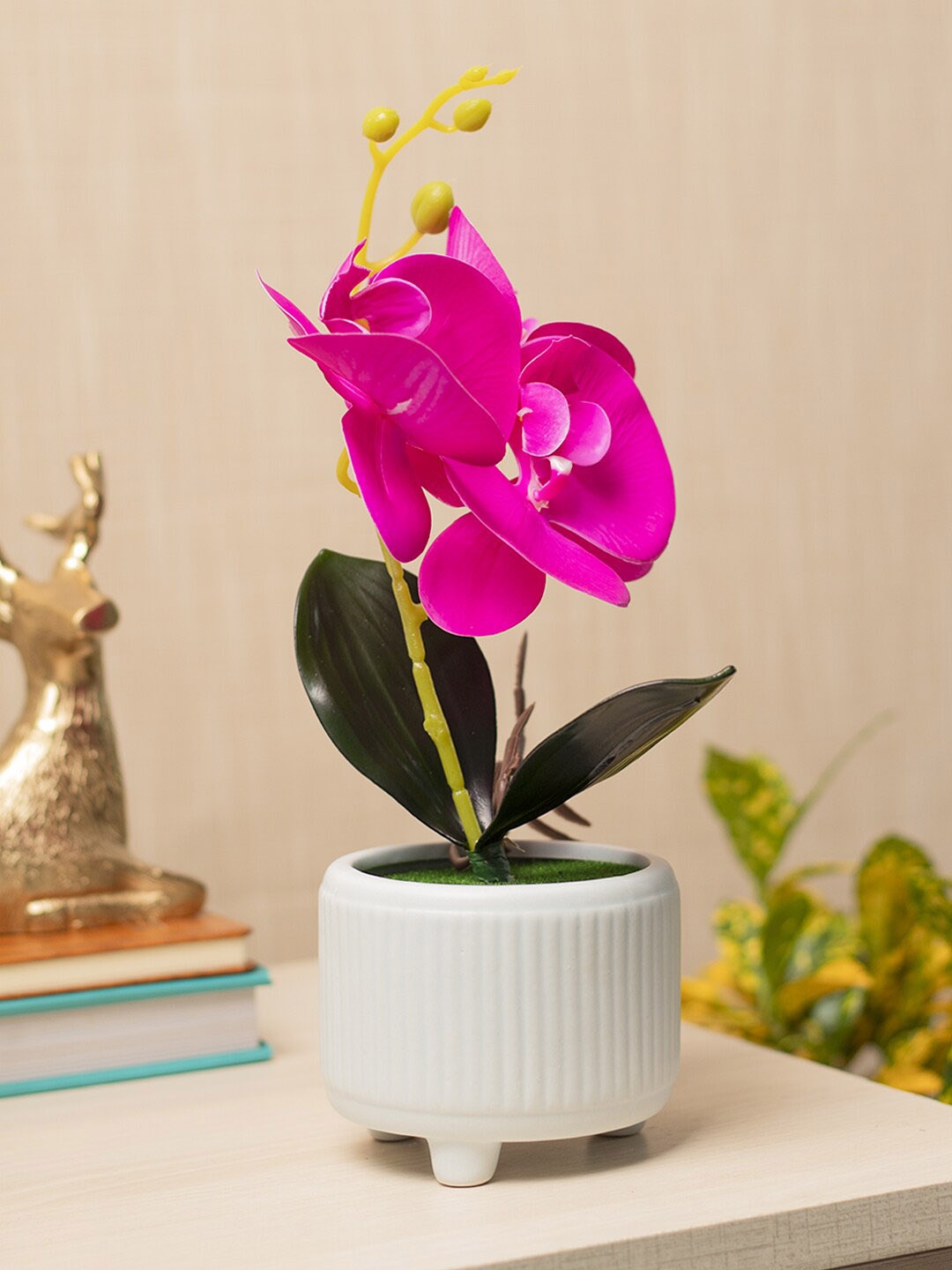 

MARKET99 Pink Artificial Flowers With Pot