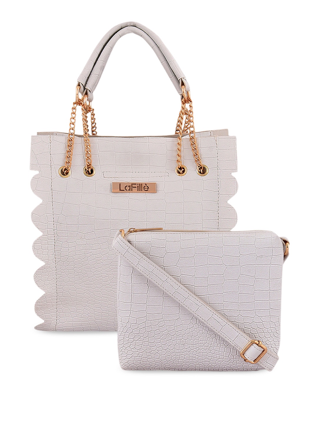 

LaFille PU Structured Handheld Bag, White