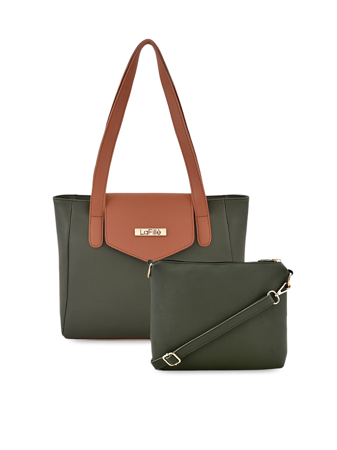 

LaFille Set Of 2 Structured Shoulder Bag, Green
