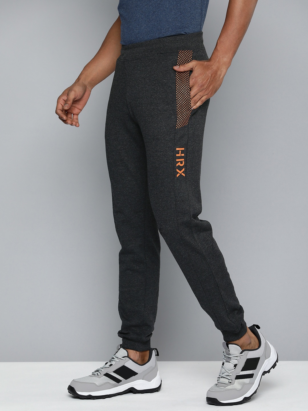 

HRX by Hrithik Roshan Men Typography Printed Joggers, Charcoal