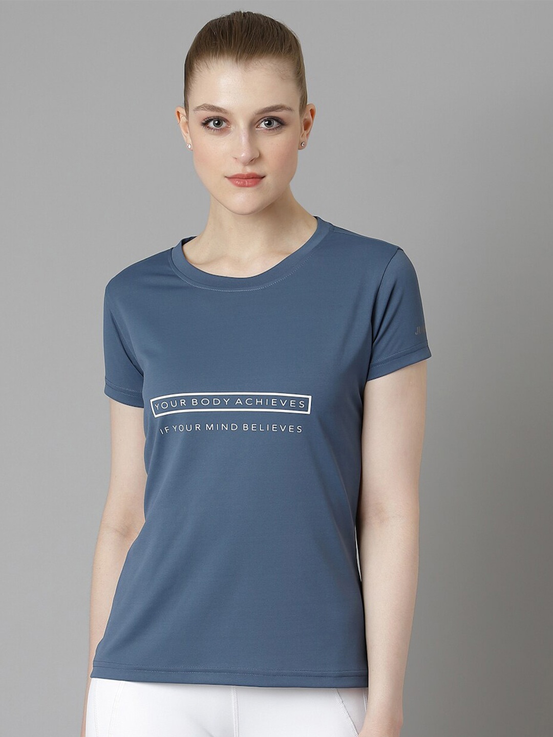 

JUMP USA Typography Printed T-shirt, Blue
