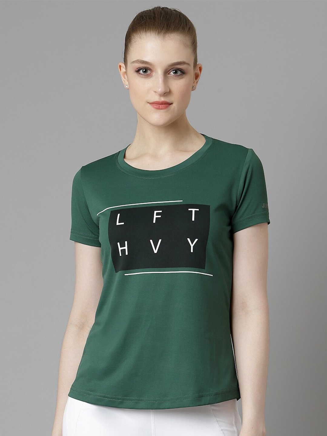 

JUMP USA Typography Printed T-shirt, Green