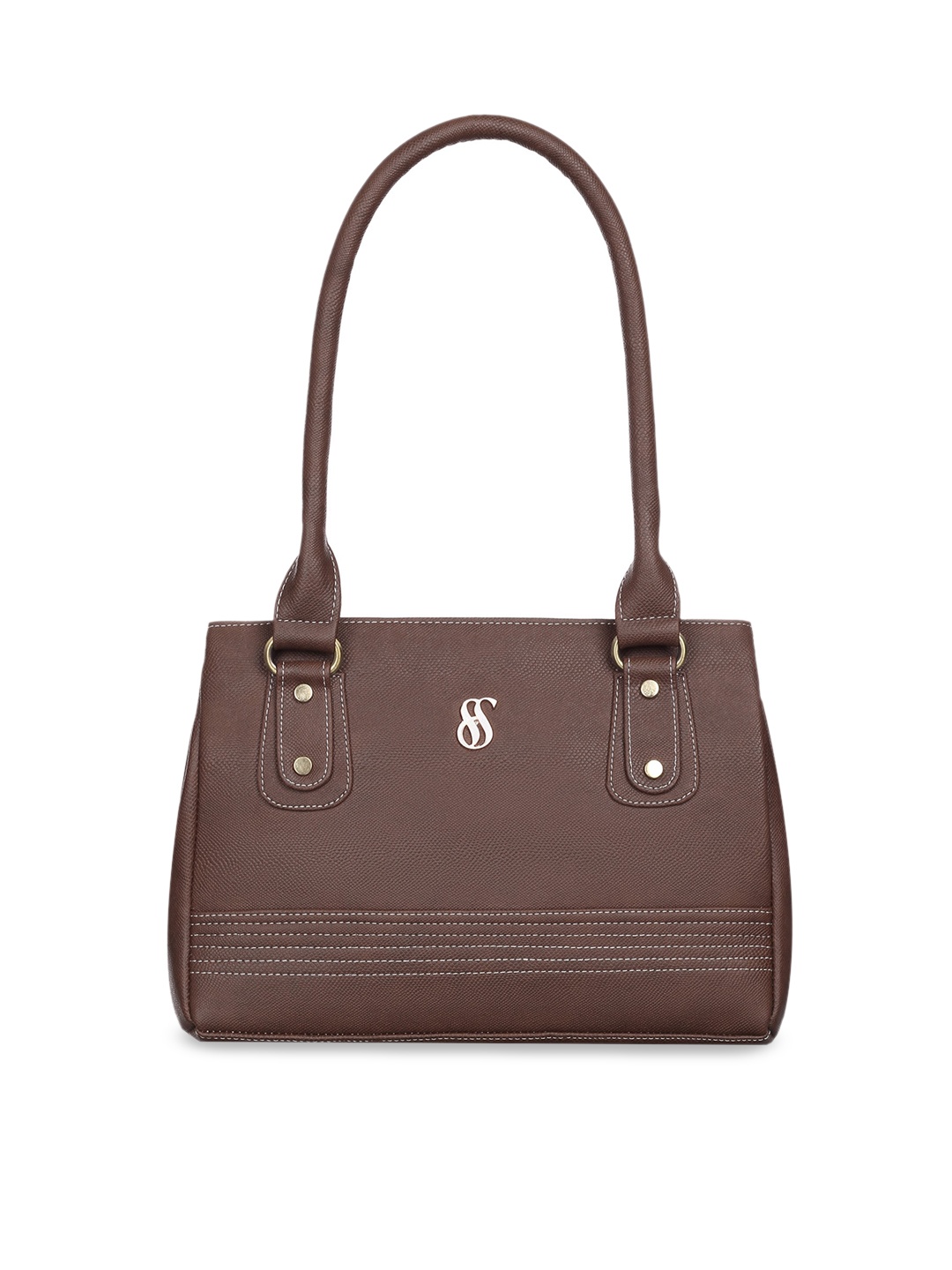 

Fostelo Textured Structured Shoulder Bag, Brown