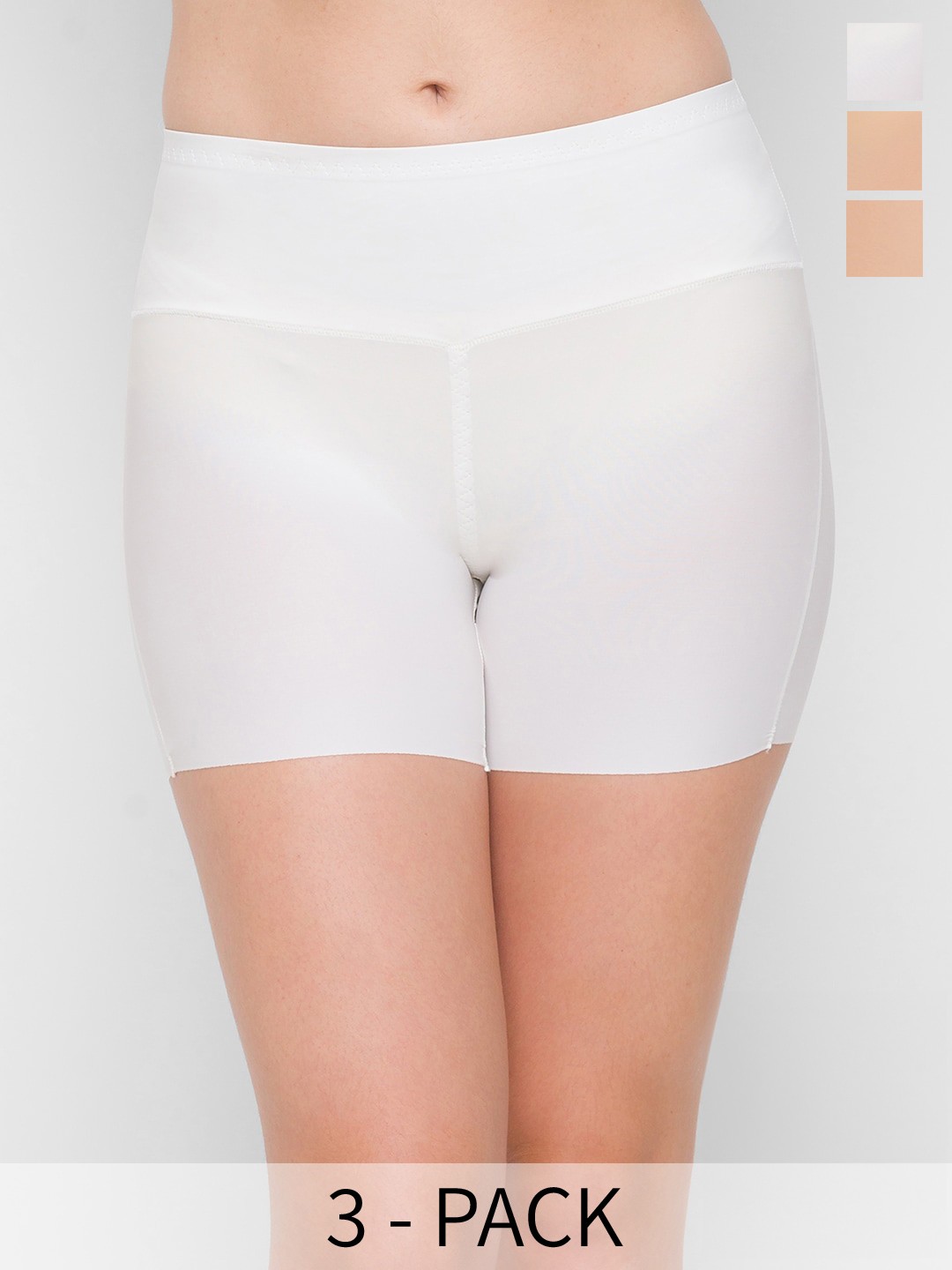 

NOIRA Pack Of 3 Seamless Boy Shorts Briefs, White