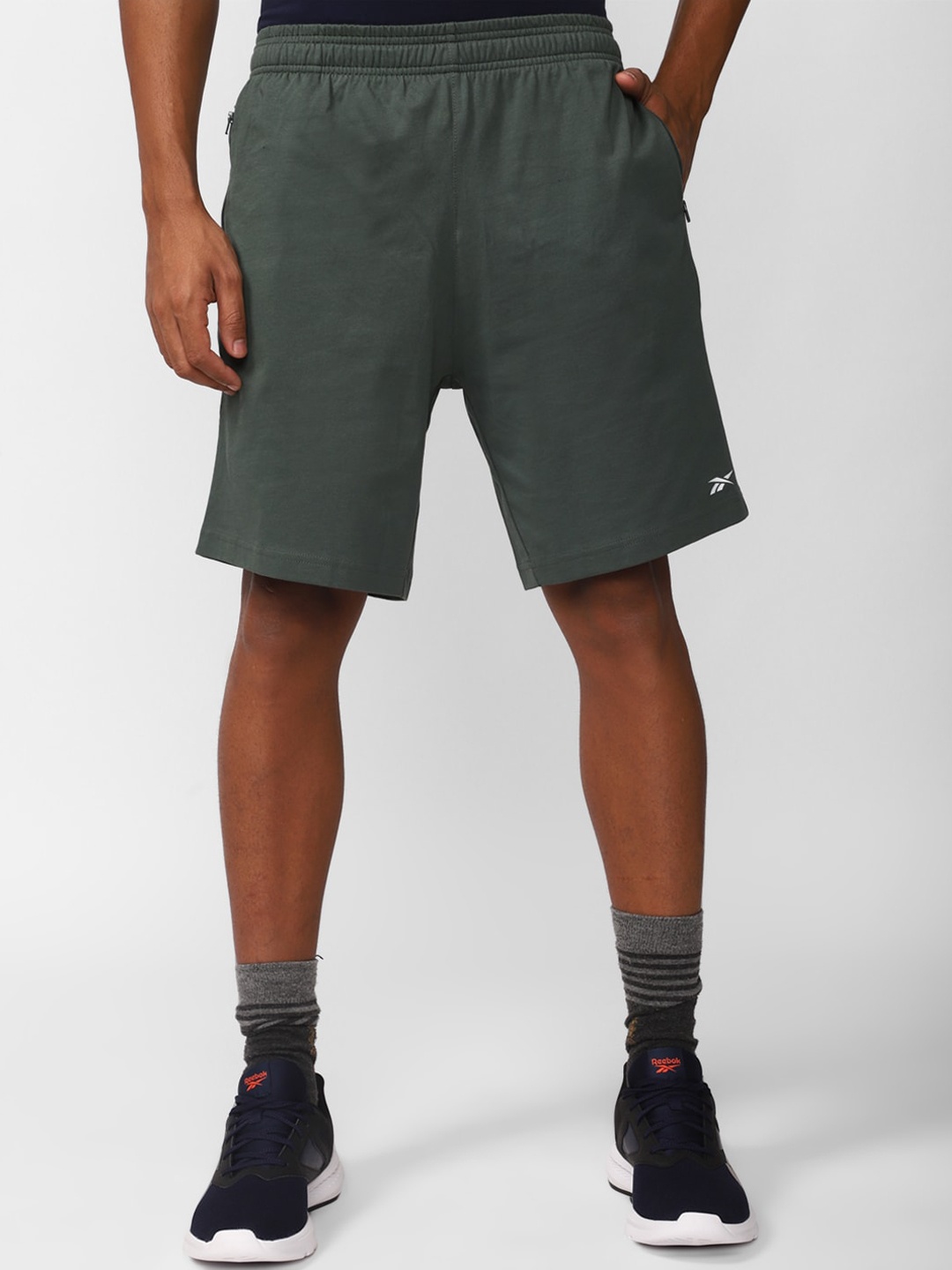 

Reebok Men Speedwick Pure Cotton Shorts, Green