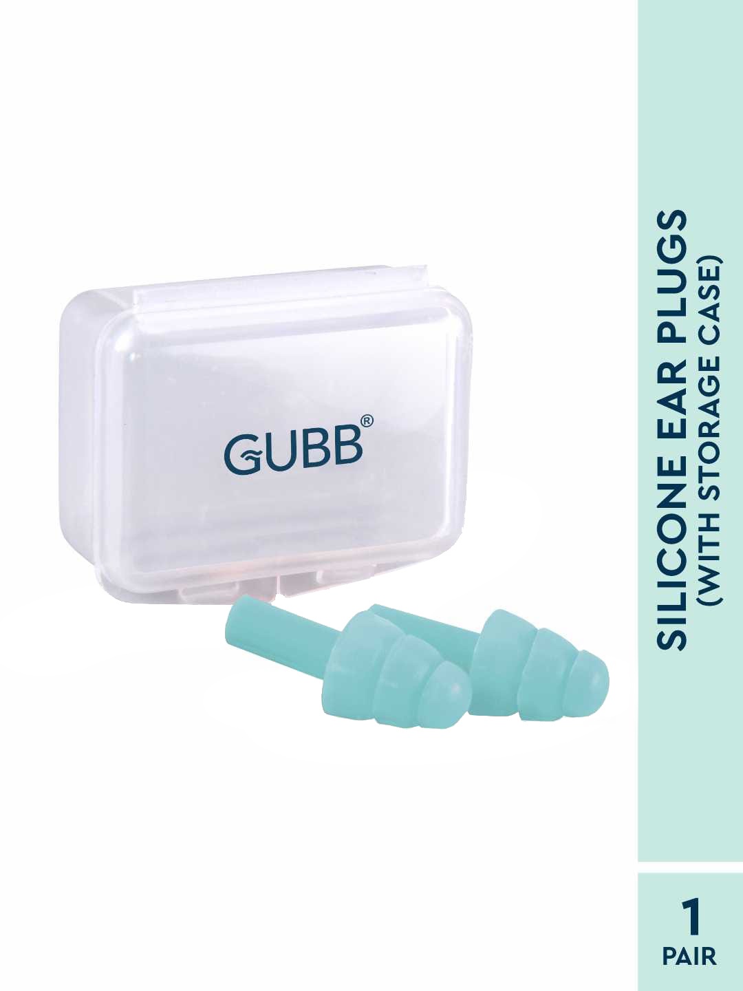 

GUBB Unisex Anti-Noise Silicone Ear Plugs, Blue