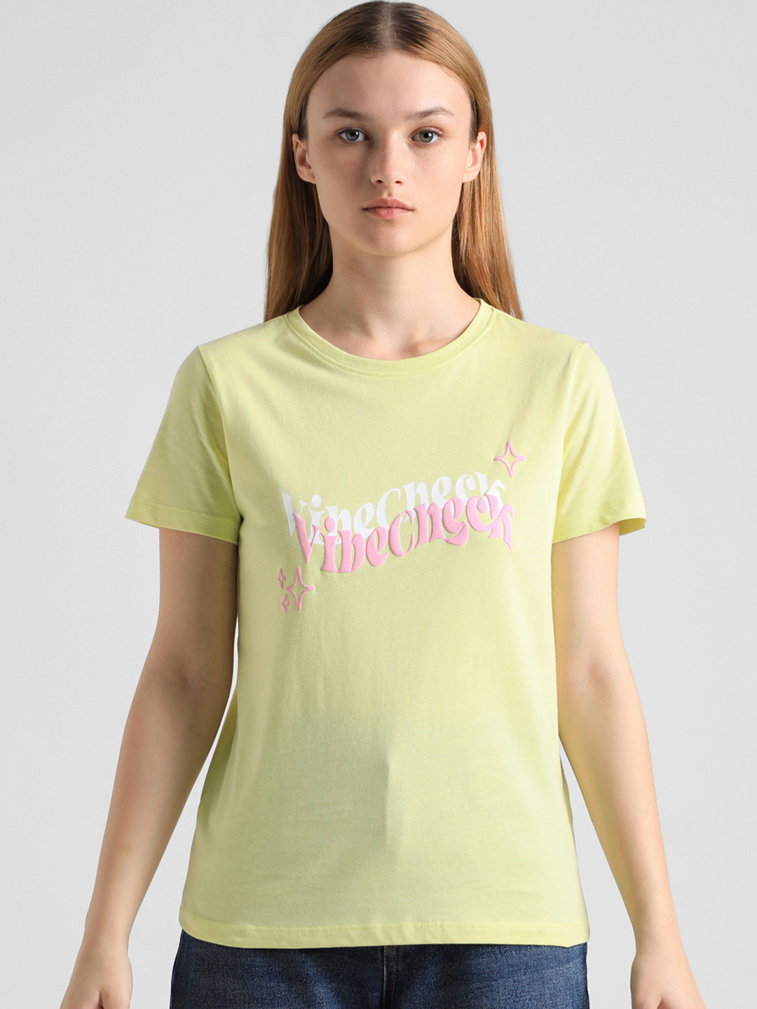 

ONLY Floral Printed T-shirt, Yellow