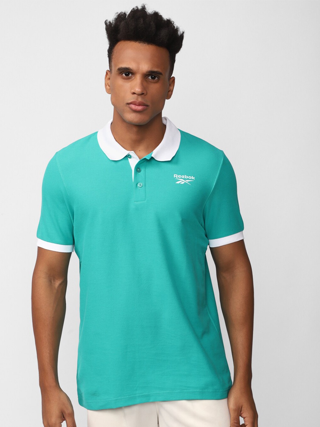 

Reebok Fnd Neo Cot Polo T-Shirt, Green