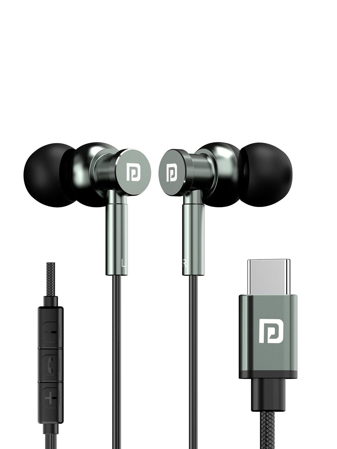 

Portronics Unisex In-Ear Wired Earphones With Mic, Grey