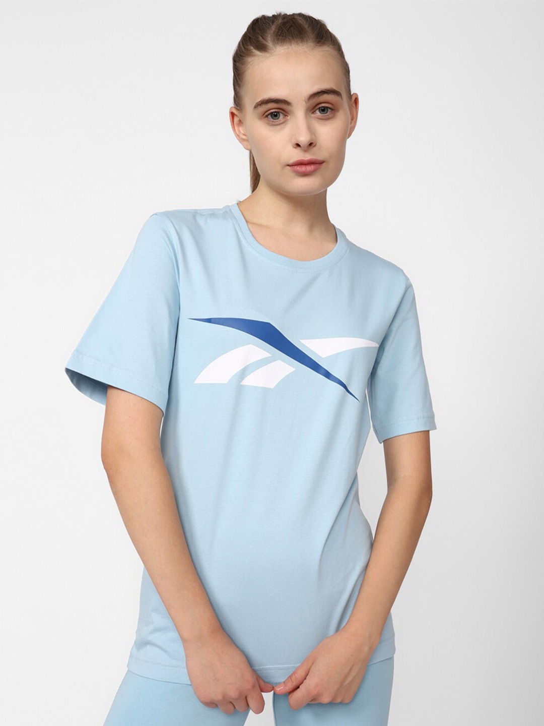 

Reebok Printed Pure Cotton T-shirt, Blue