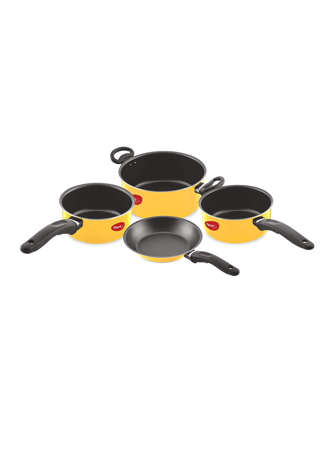

Pigeon Master Chef 4-Pcs Yellow Non-Stick Aluminium Cookware Set, Mustard