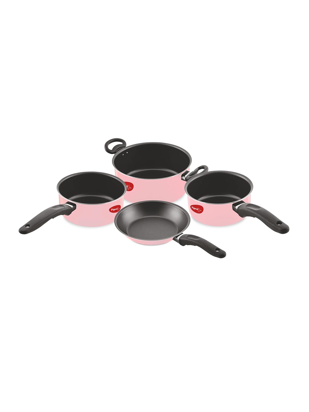 

Pigeon Set Of 4 Pink Master Chef Non-Stick Aluminium Cookware