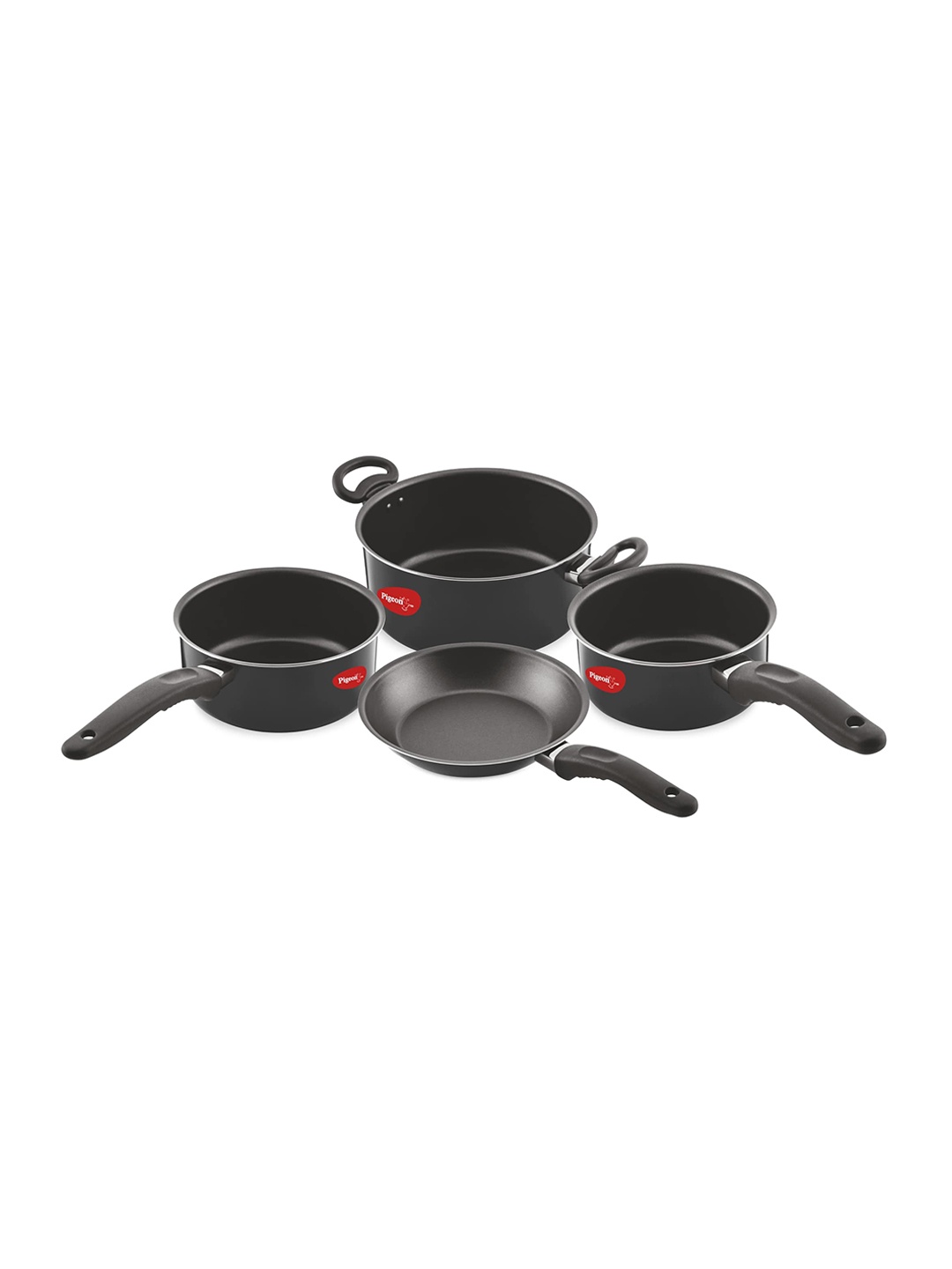 

Pigeon Master Chef 4-Pcs Black Non-Stick Aluminum Cookware Set