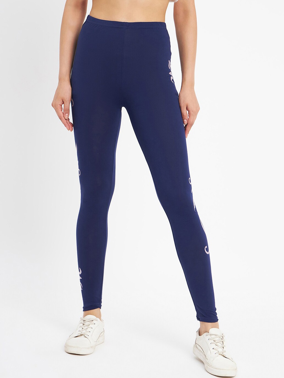 

Camey Printed Ankle Length Leggings, Navy blue
