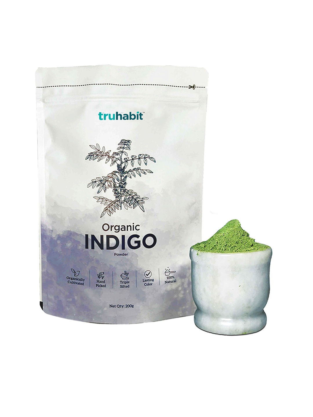 

TruHabit Organic Powder Hair Color 200g - Indigo, White