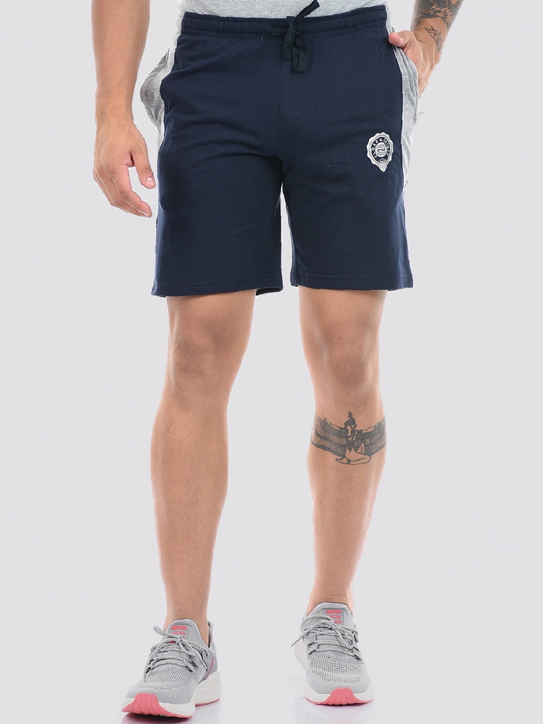 

Cloak & Decker by Monte Carlo Men Mid-Rise Sports Shorts, Navy blue