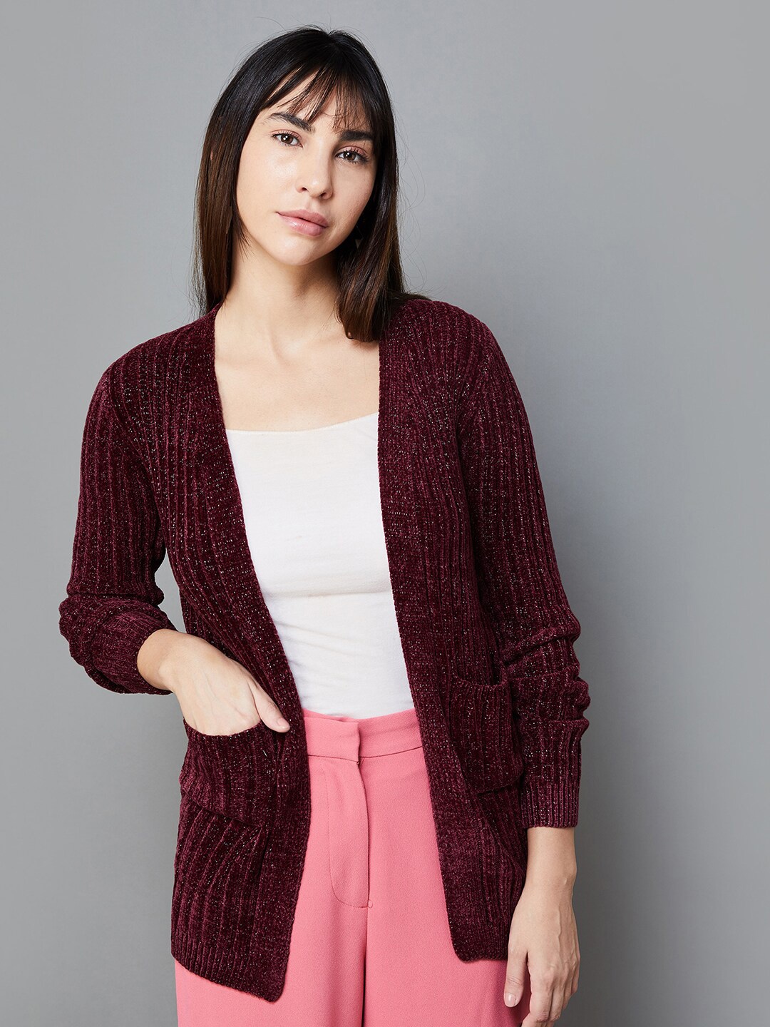 

CODE by Lifestyle Ribbed Acrylic Sweaters, Red