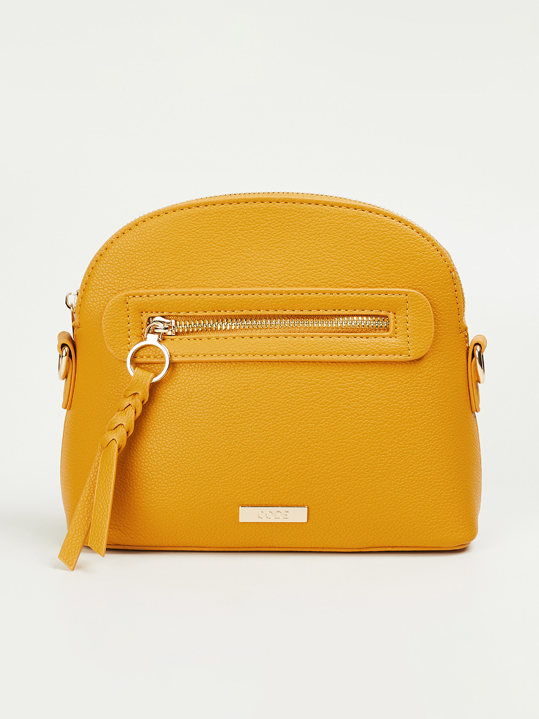 

CODE by Lifestyle Structured Sling Bag, Mustard