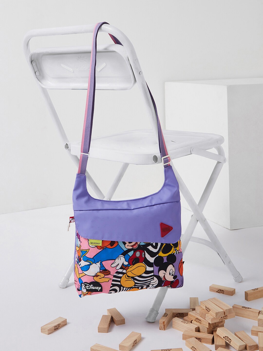 

Wildcraft Mickey Mouse Printed Sling Bag, Purple