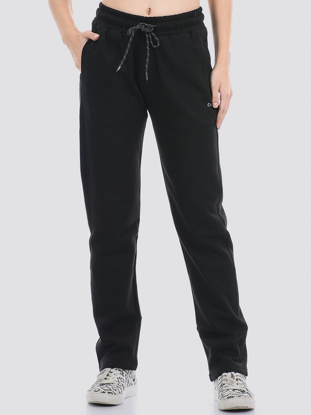 

Cloak & Decker by Monte Carlo Women Mid-rise Track Pants, Black