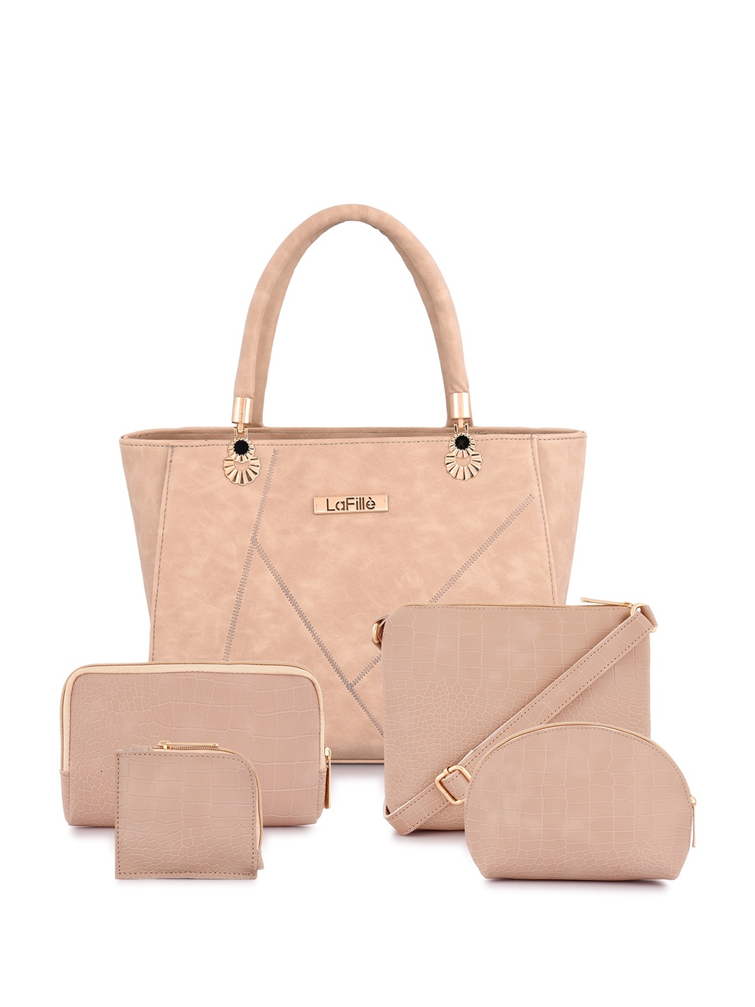 

LaFille PU Structured Handheld Bag, Beige