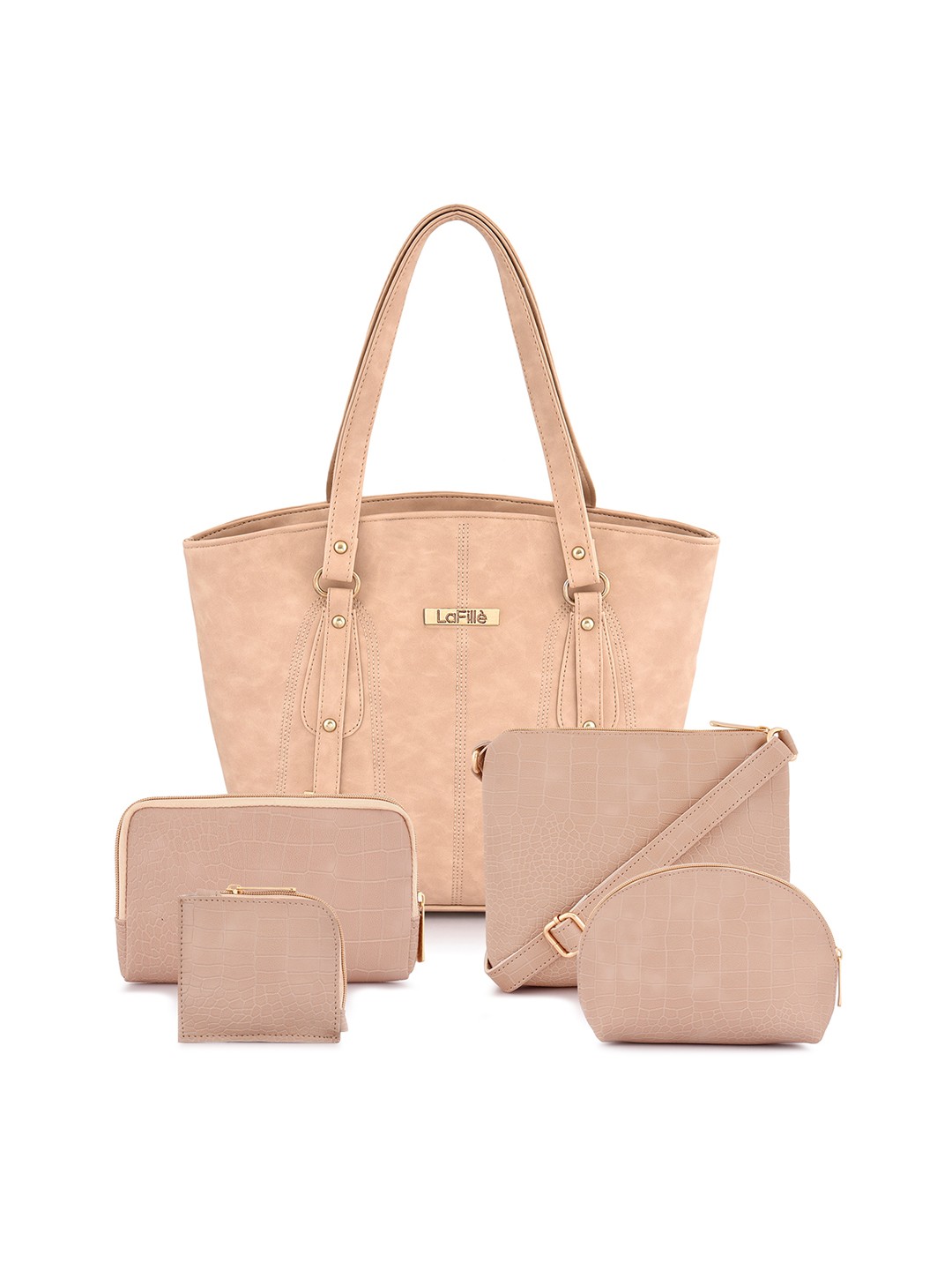 

LaFille PU Structured Handheld Bag, Beige