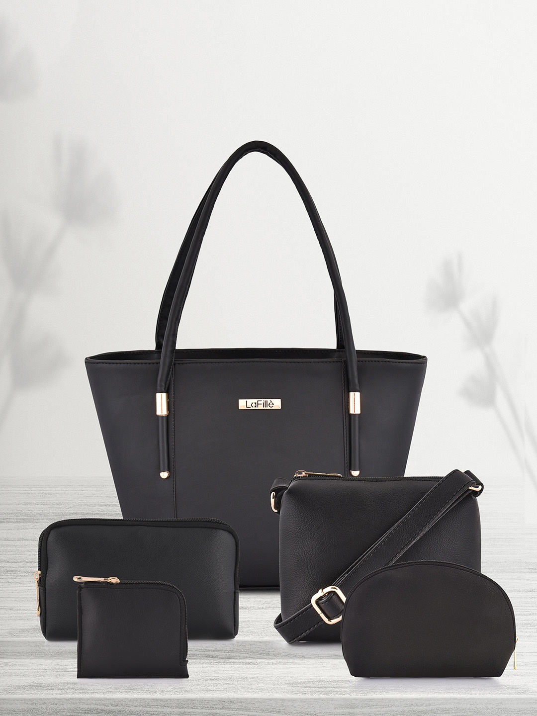 

LaFille PU Structured Shoulder Bag, Black