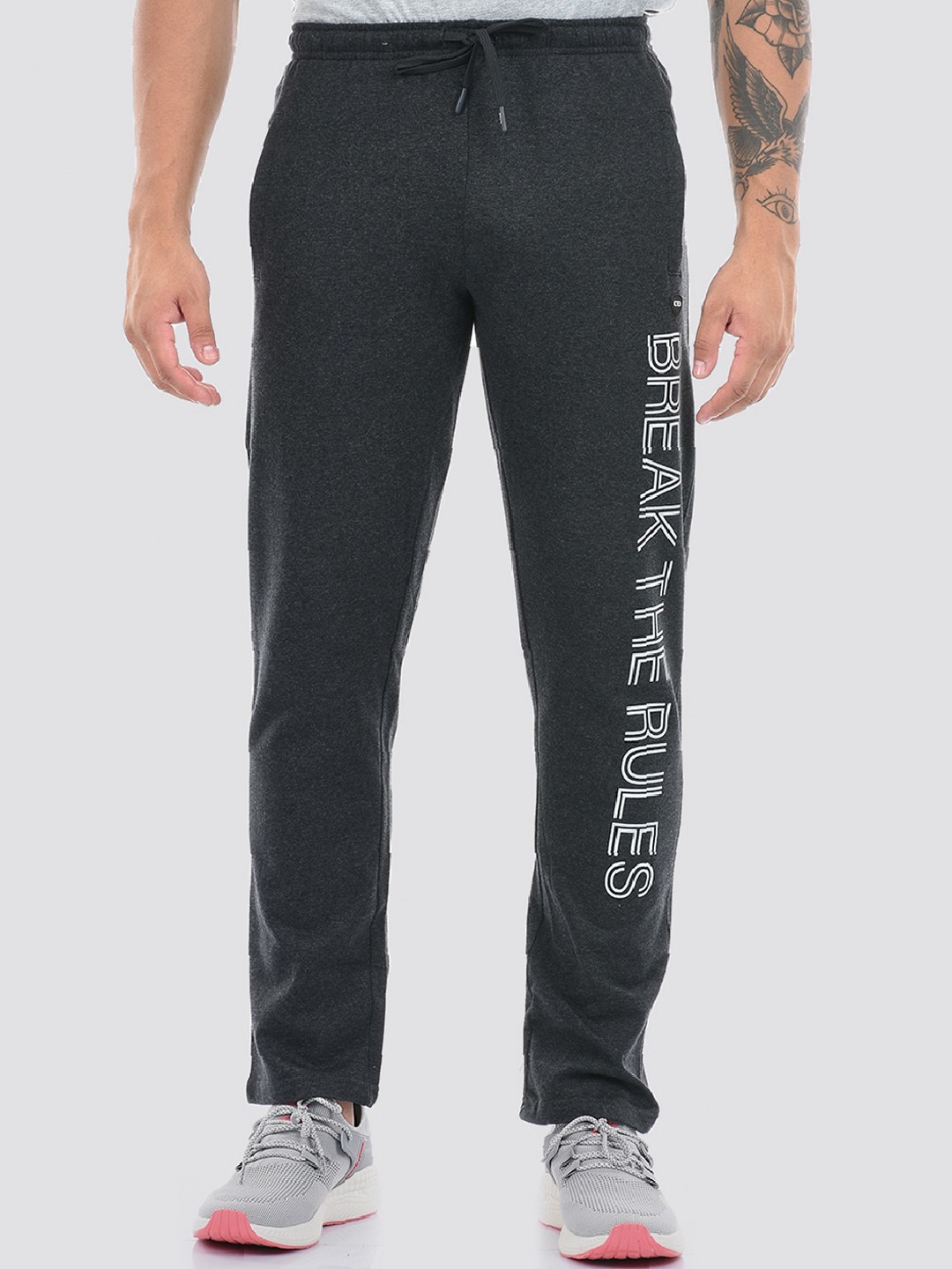 

Cloak & Decker by Monte Carlo Men Cotton Track Pants, Grey