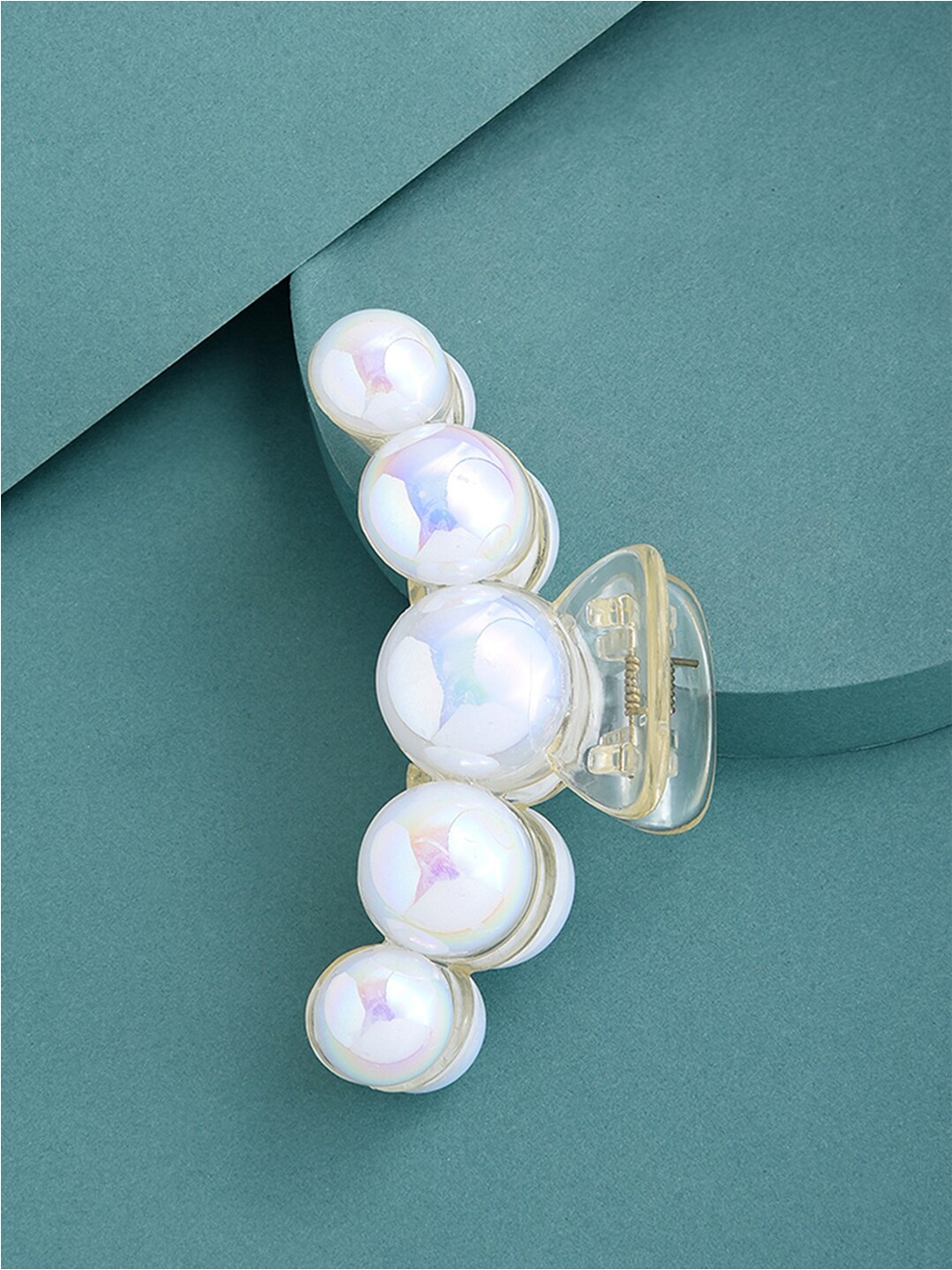 

Lilly & sparkle Pearls Studded Claw Clip, White