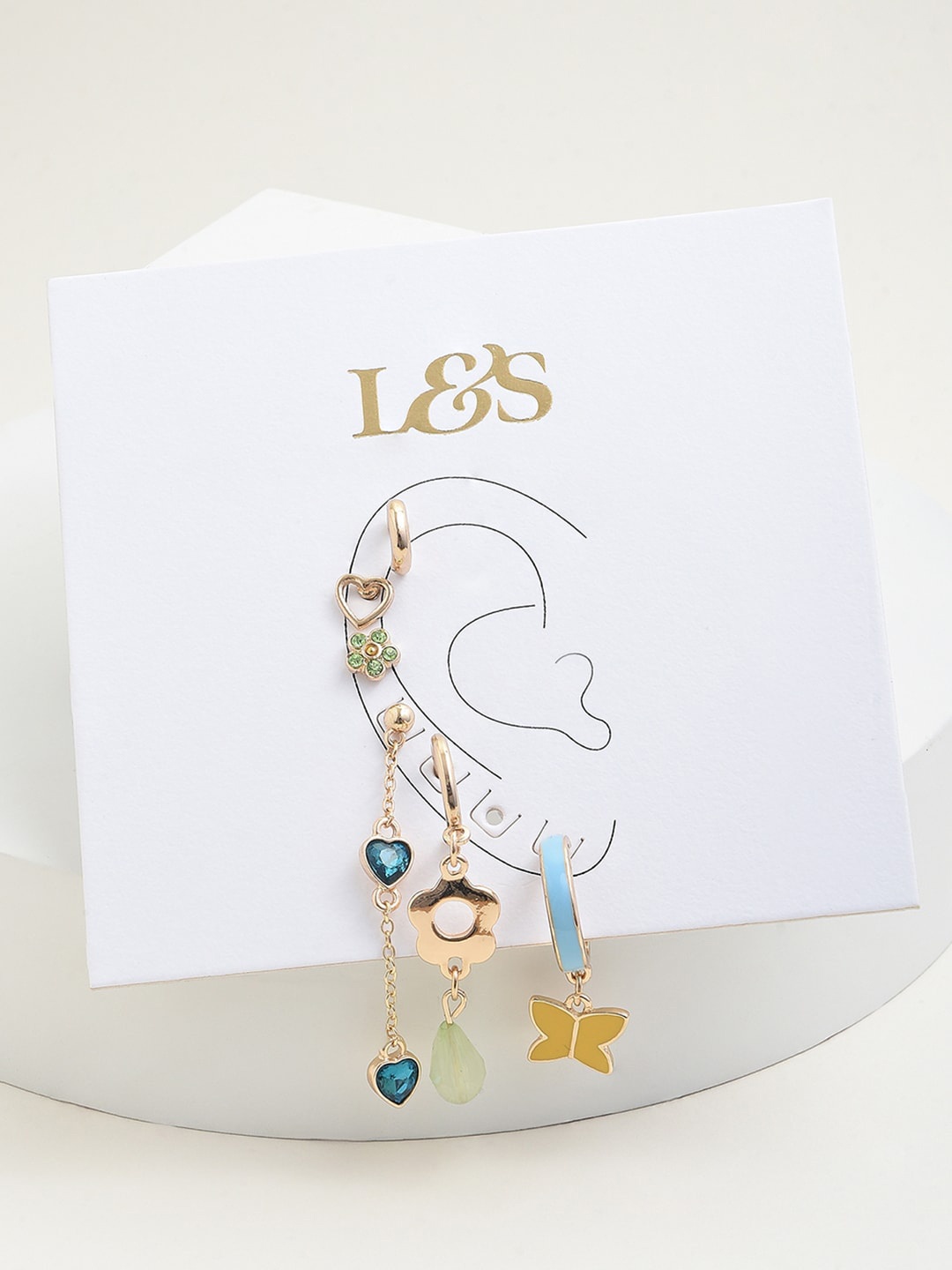 

Lilly & sparkle Set Of 6 Gold-Plated Contemporary Ear Cuff Earrings