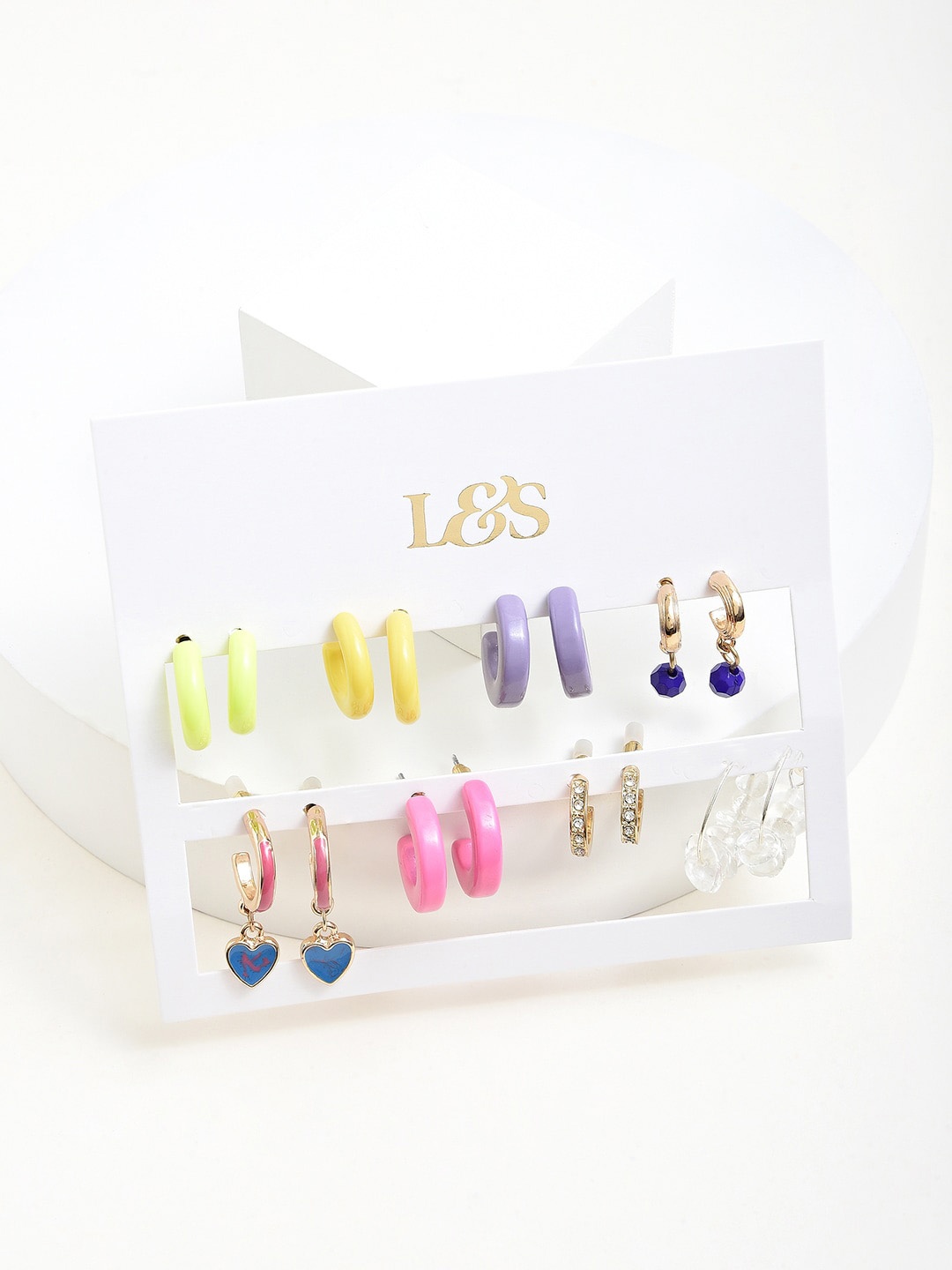 

Lilly & sparkle Set of 8 Gold-Plated Half Hoop Earrings