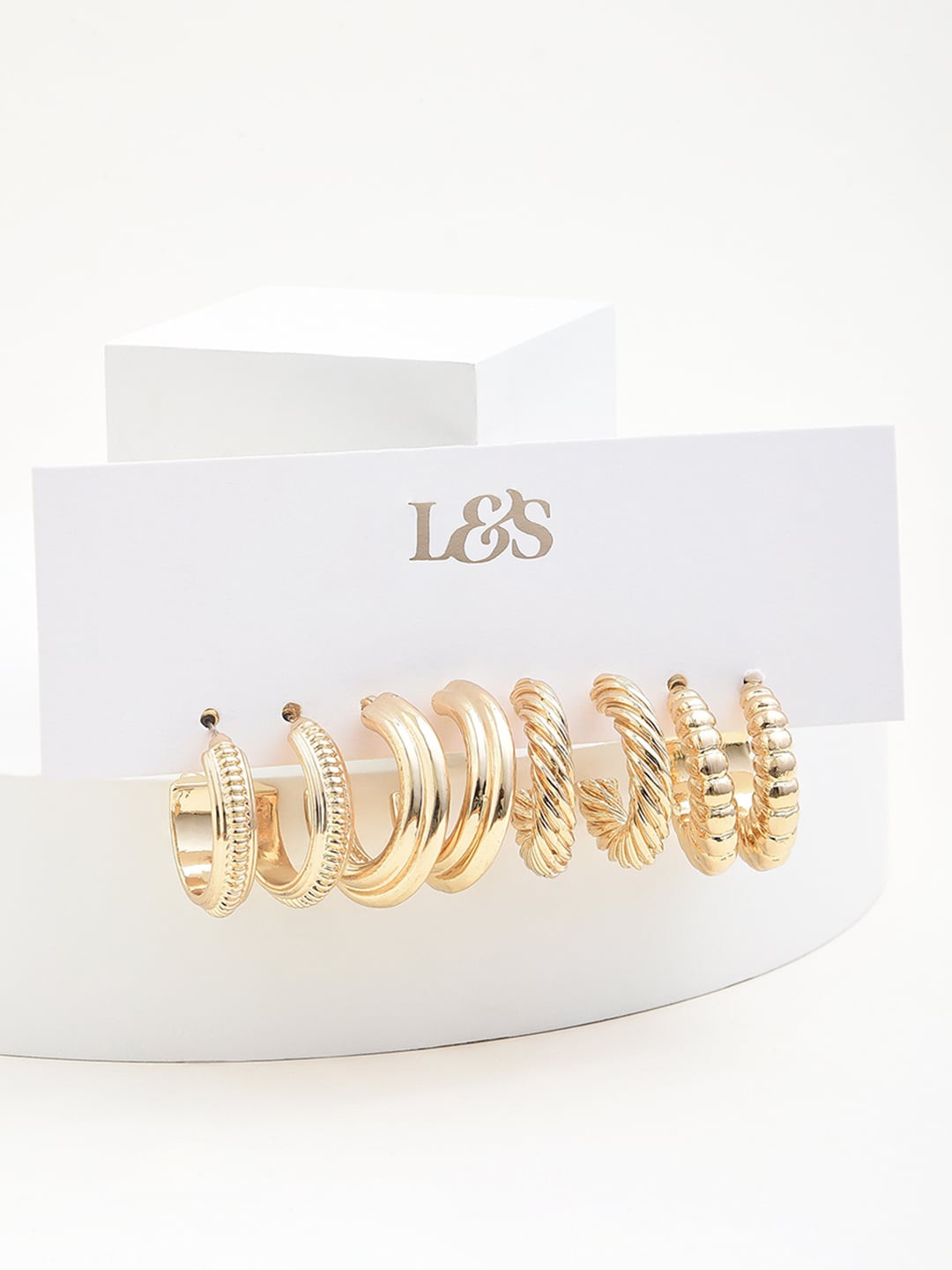 

Lilly & sparkle Set Of 4 Gold-Plated Half Hoop Earrings