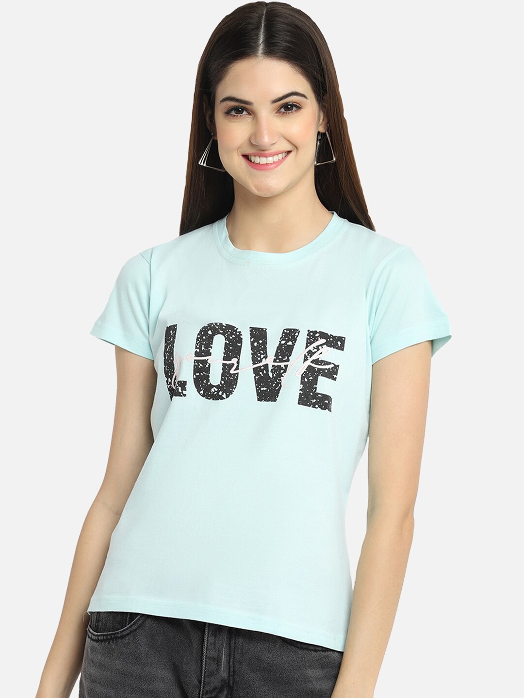 

BAESD Pack Of 3 Printed Cotton T-Shirt, Blue