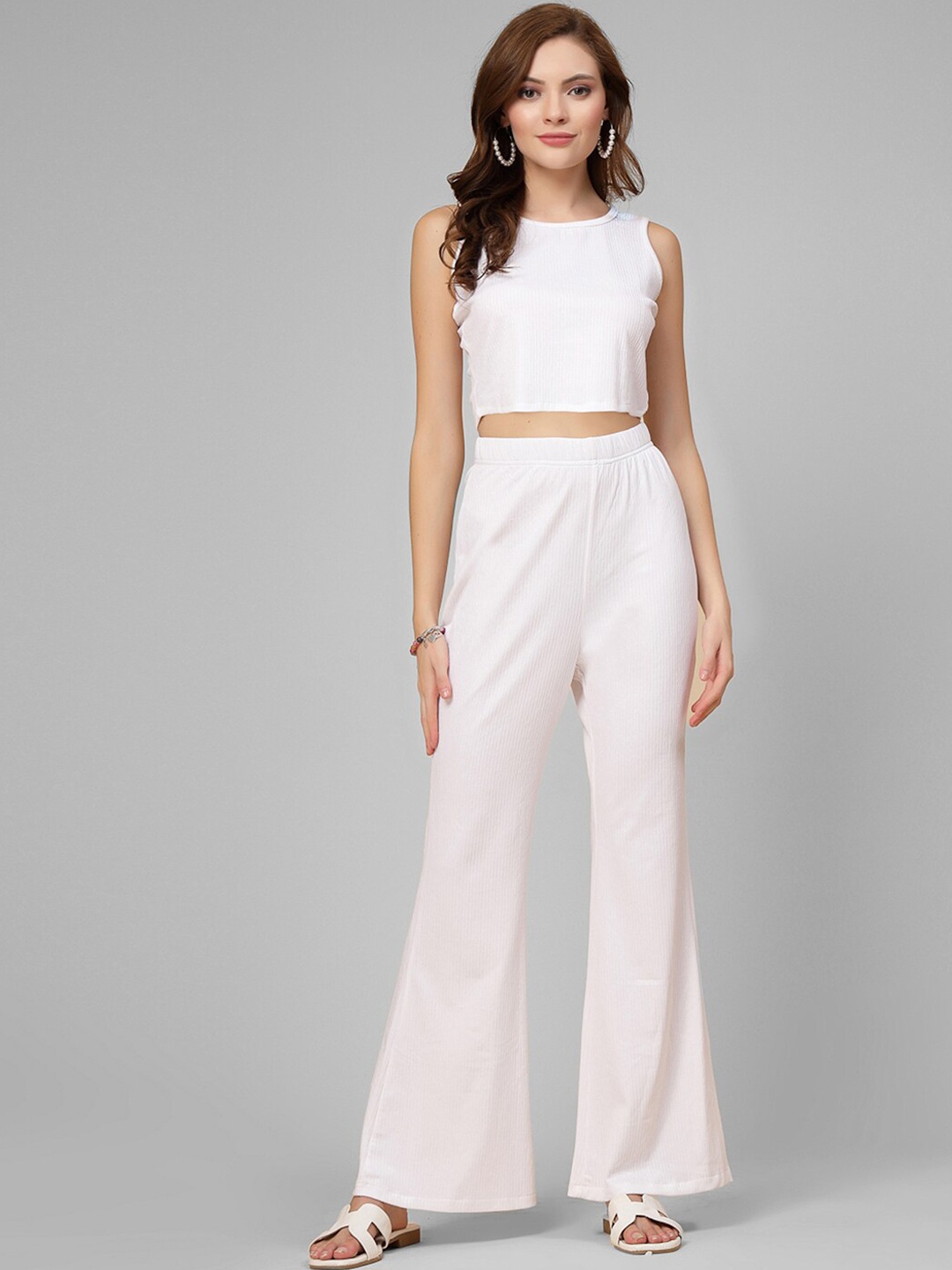 

Selvia Top & Trouser Co-Ords, White